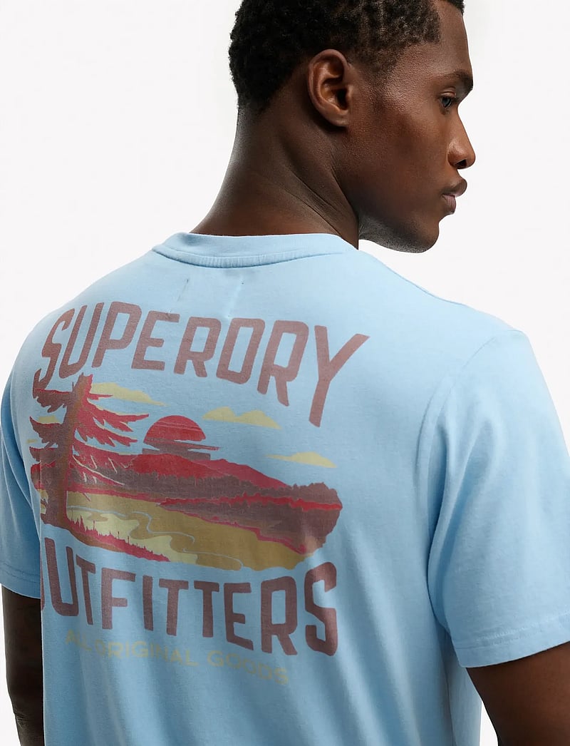 Superdry - OUTDOORS MOUNTAIN RLXD TEE - short-sleeved t-shirts - seafoam blue - 3