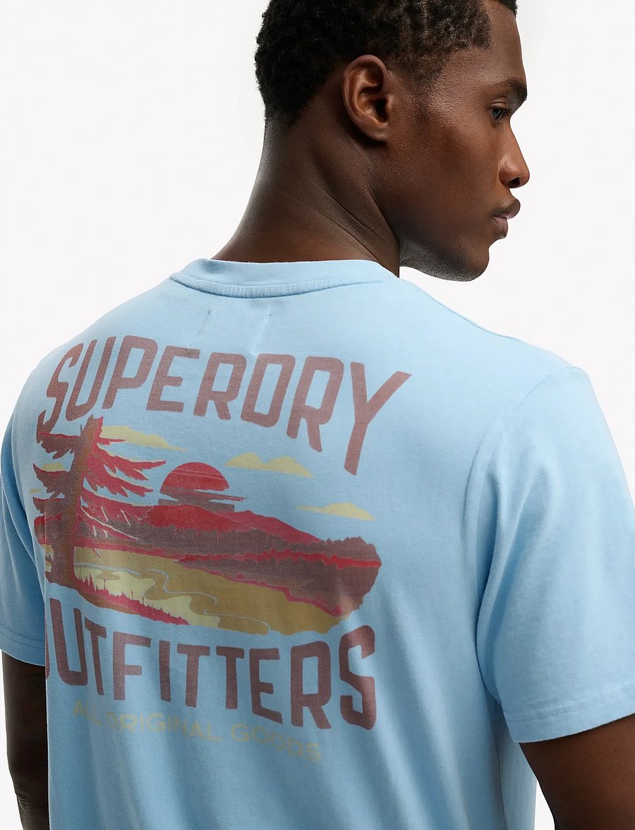 Superdry - OUTDOORS MOUNTAIN RLXD TEE - kurzärmelig - seafoam blue - 3