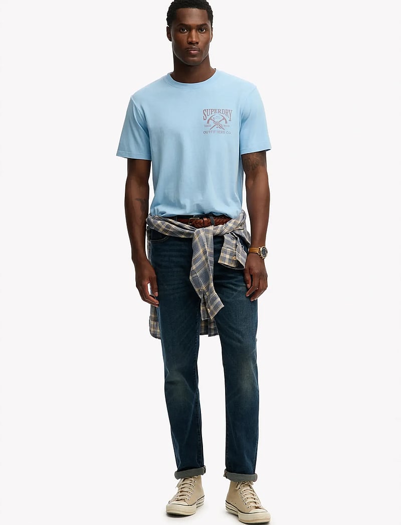 Superdry - OUTDOORS MOUNTAIN RLXD TEE - short-sleeved t-shirts - seafoam blue - 4