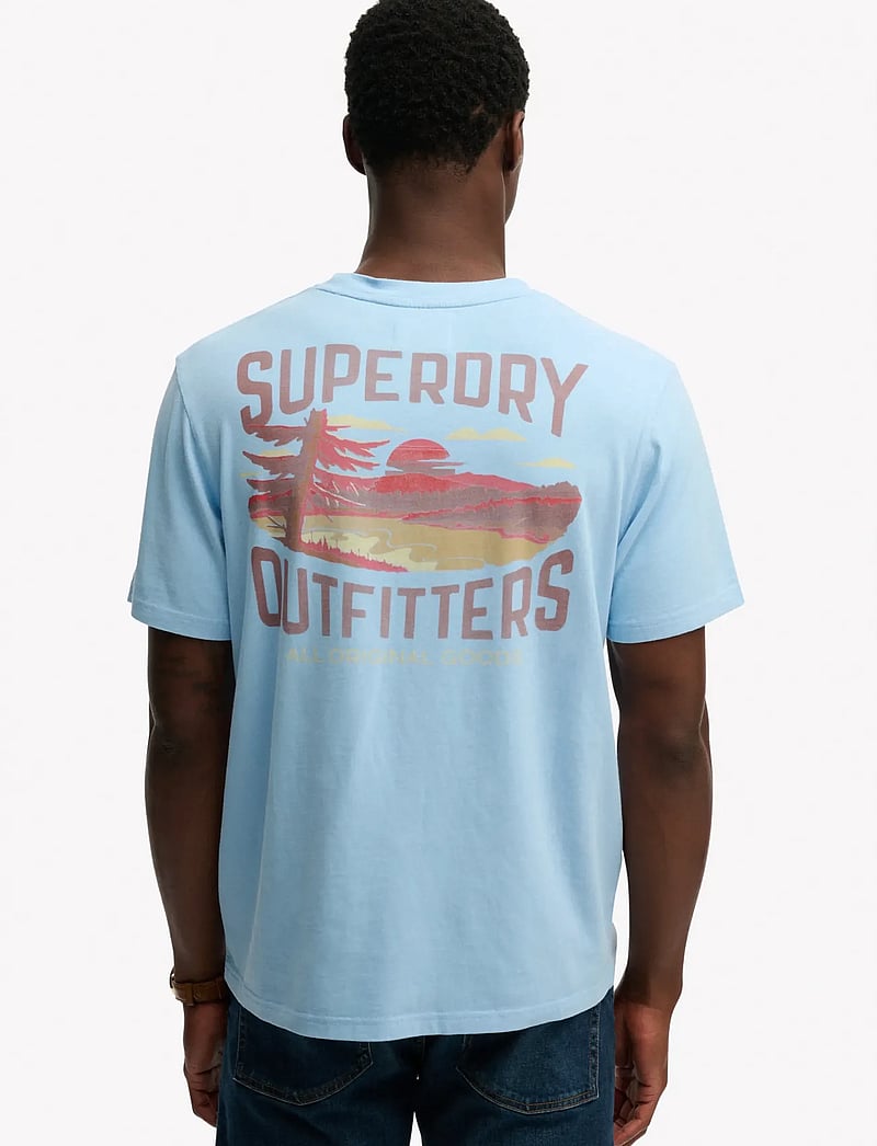 Superdry - OUTDOORS MOUNTAIN RLXD TEE - short-sleeved t-shirts - seafoam blue - 5