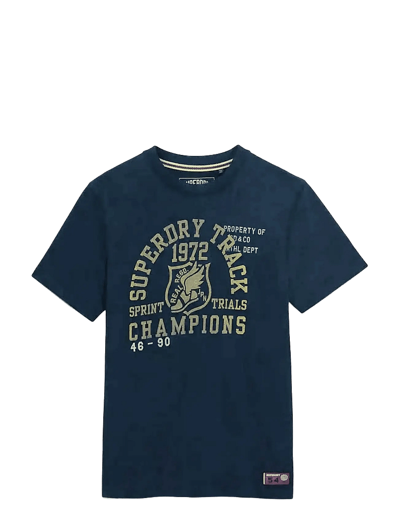 Superdry - VINTAGE PREP RELAXED TEE - kurzärmelig - dark navy - 1
