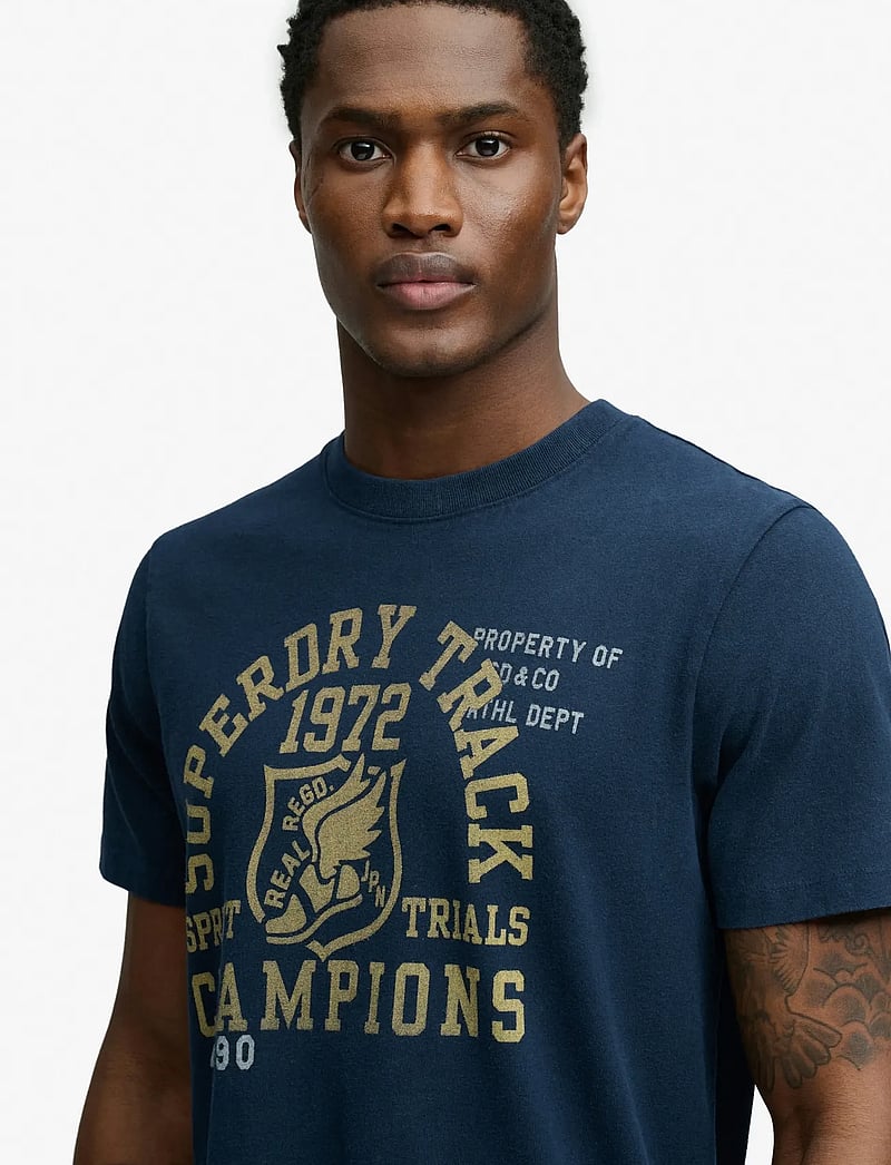 Superdry - VINTAGE PREP RELAXED TEE - kurzärmelig - dark navy - 2