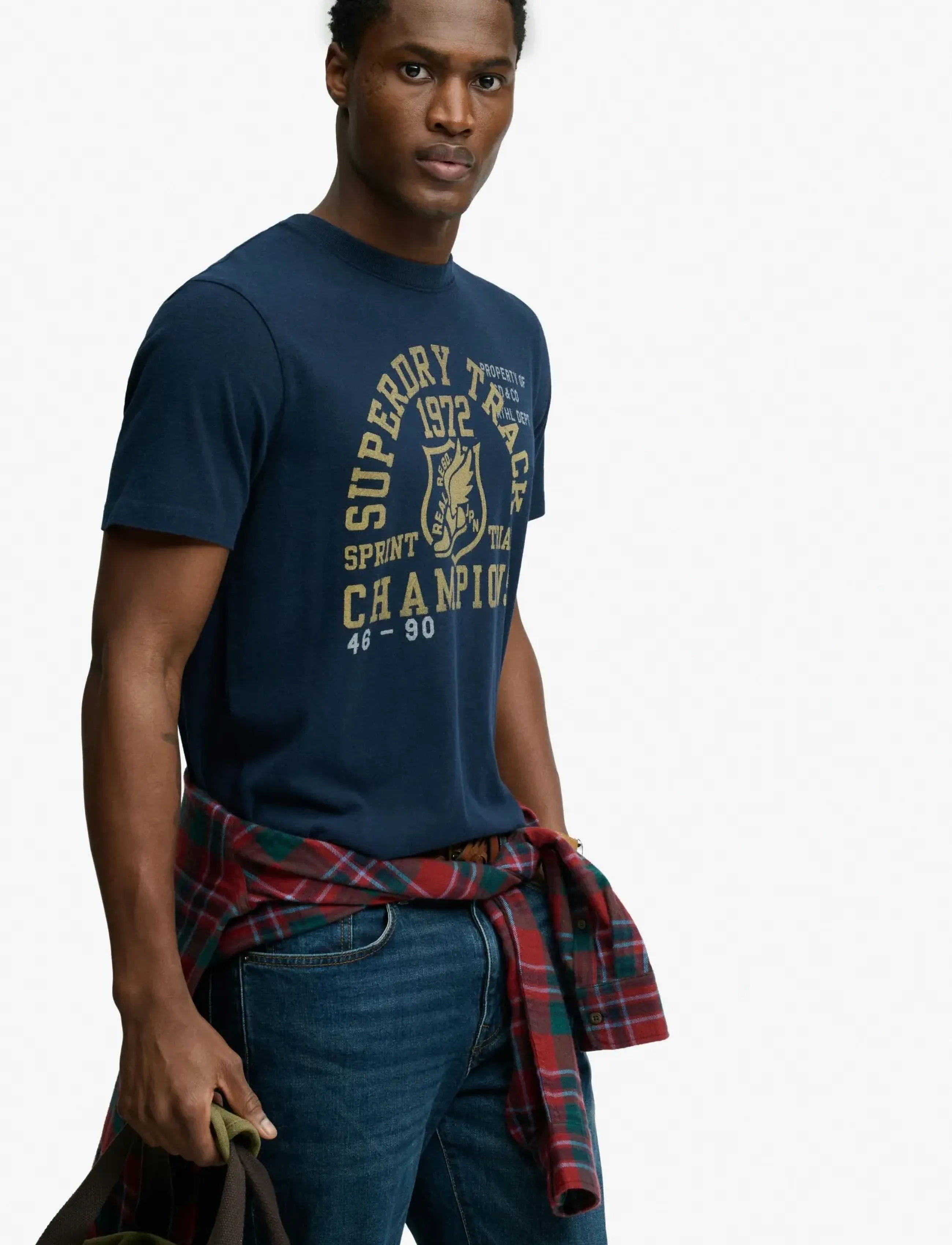 Superdry - VINTAGE PREP RELAXED TEE - laveste priser - dark navy - 3
