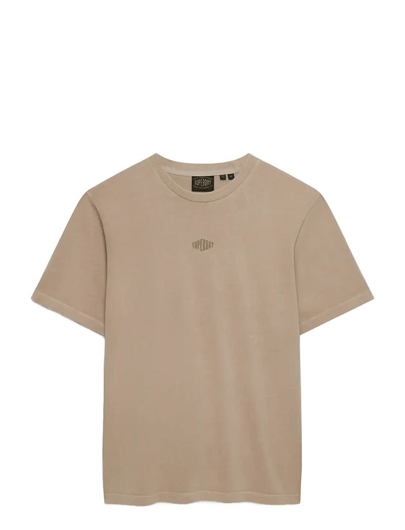 Superdry - MICRO LOGO TSHIRT - kurzärmelig - light beige - 1