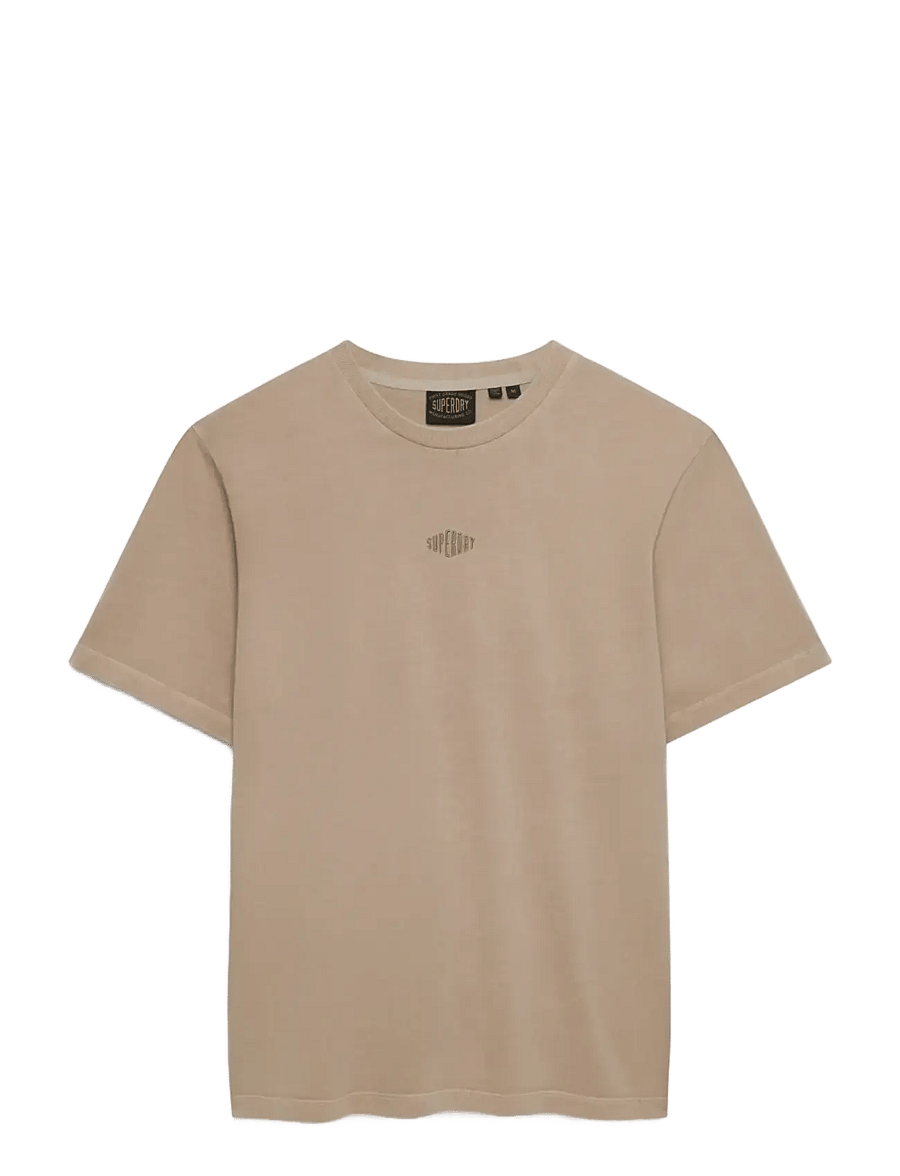 Superdry - MICRO LOGO TSHIRT - short-sleeved t-shirts - light beige - 1