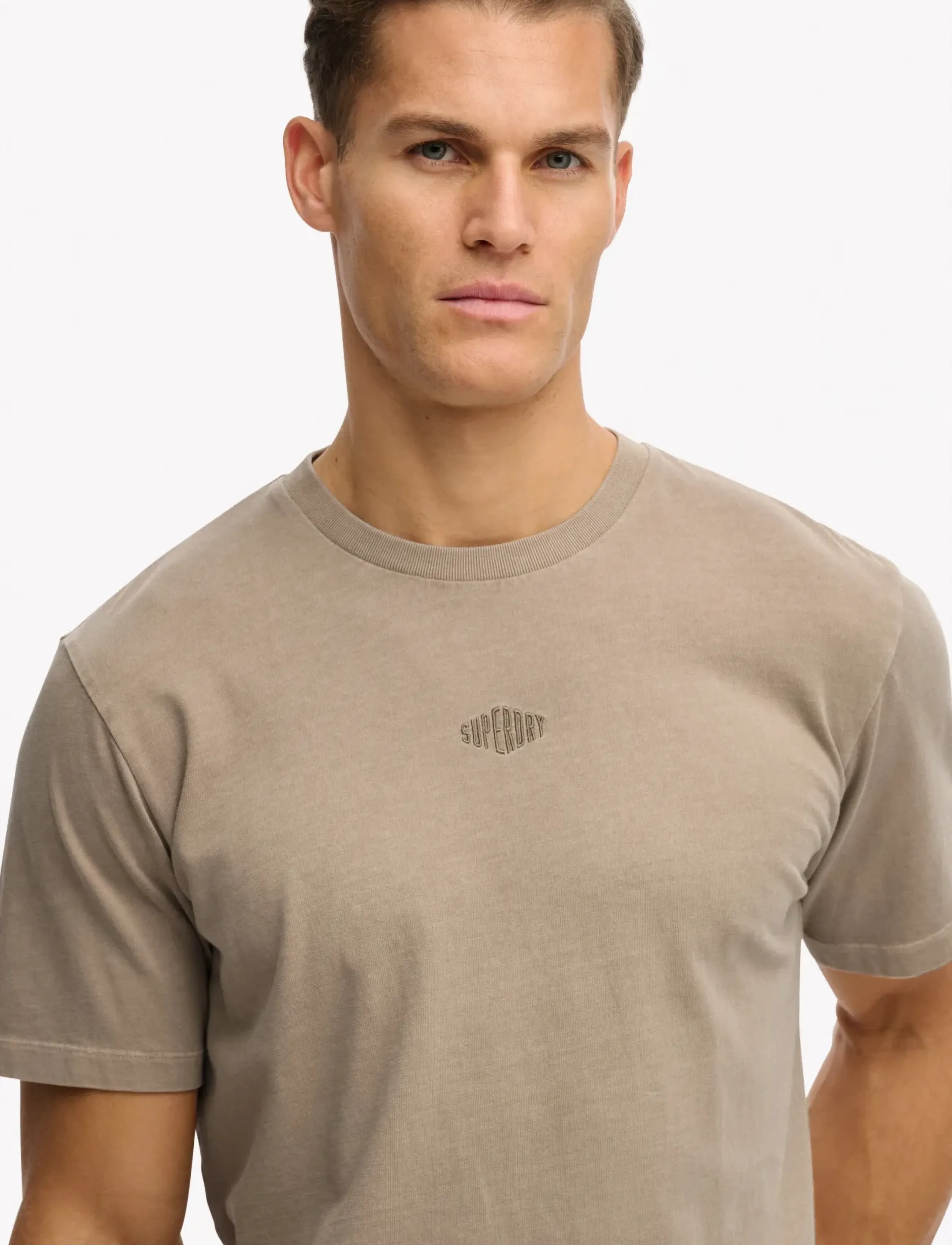 Superdry - MICRO LOGO TSHIRT - laveste priser - light beige - 2