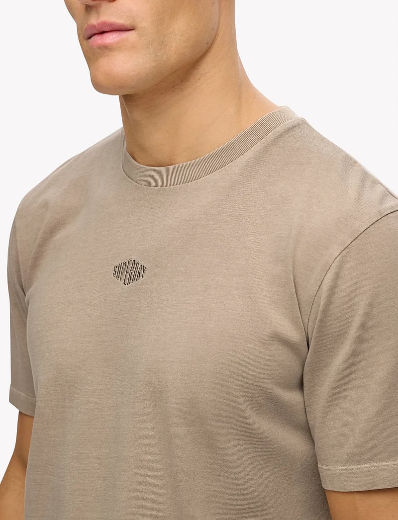 Superdry - MICRO LOGO TSHIRT - kurzärmelig - light beige - 3