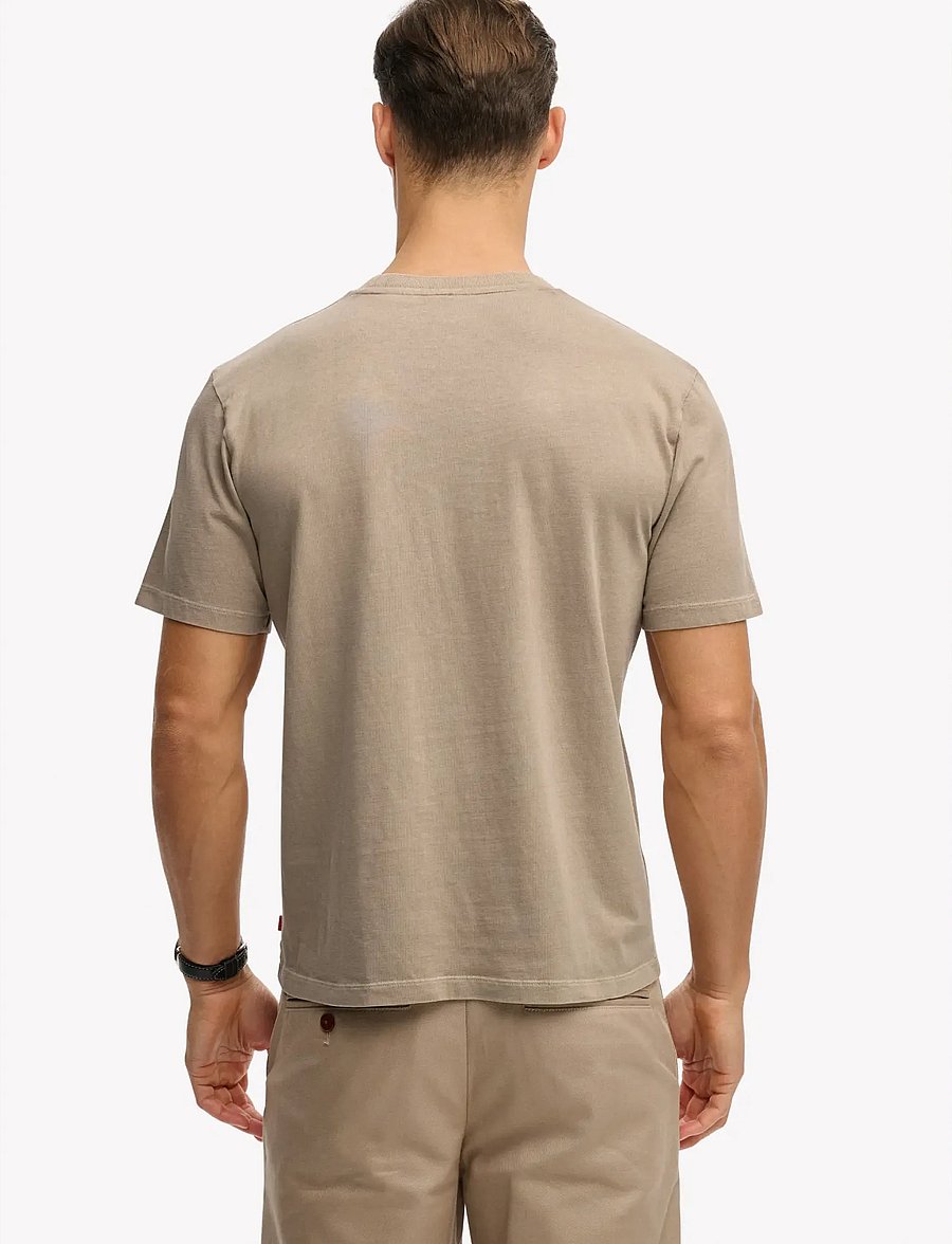Superdry - MICRO LOGO TSHIRT - short-sleeved t-shirts - light beige - 5