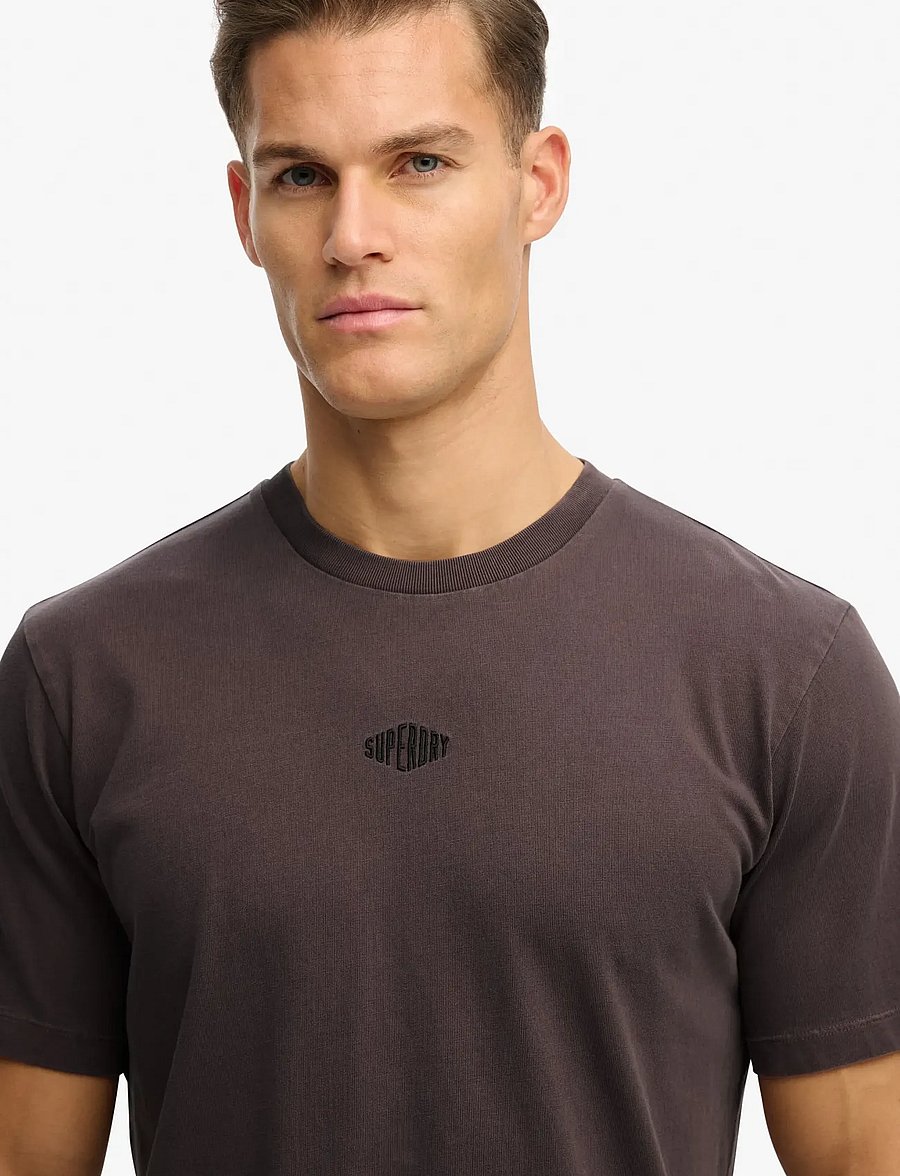 Superdry - MICRO LOGO TSHIRT - short-sleeved t-shirts - shale dark grey - 2