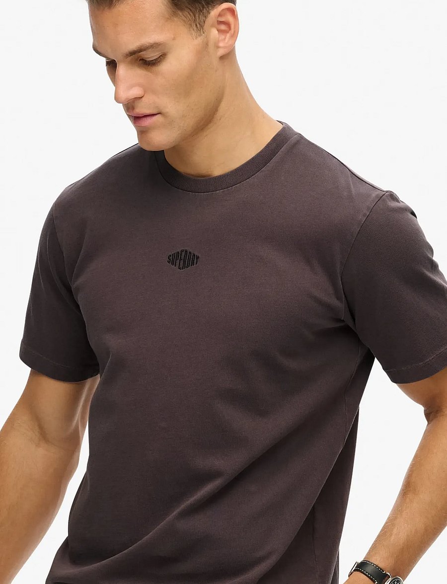 Superdry - MICRO LOGO TSHIRT - short-sleeved t-shirts - shale dark grey - 3