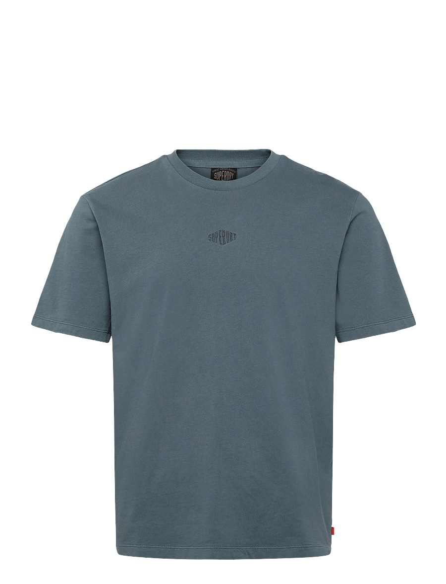 Superdry - MICRO LOGO TSHIRT - short-sleeved t-shirts - stormy weather blue - 1