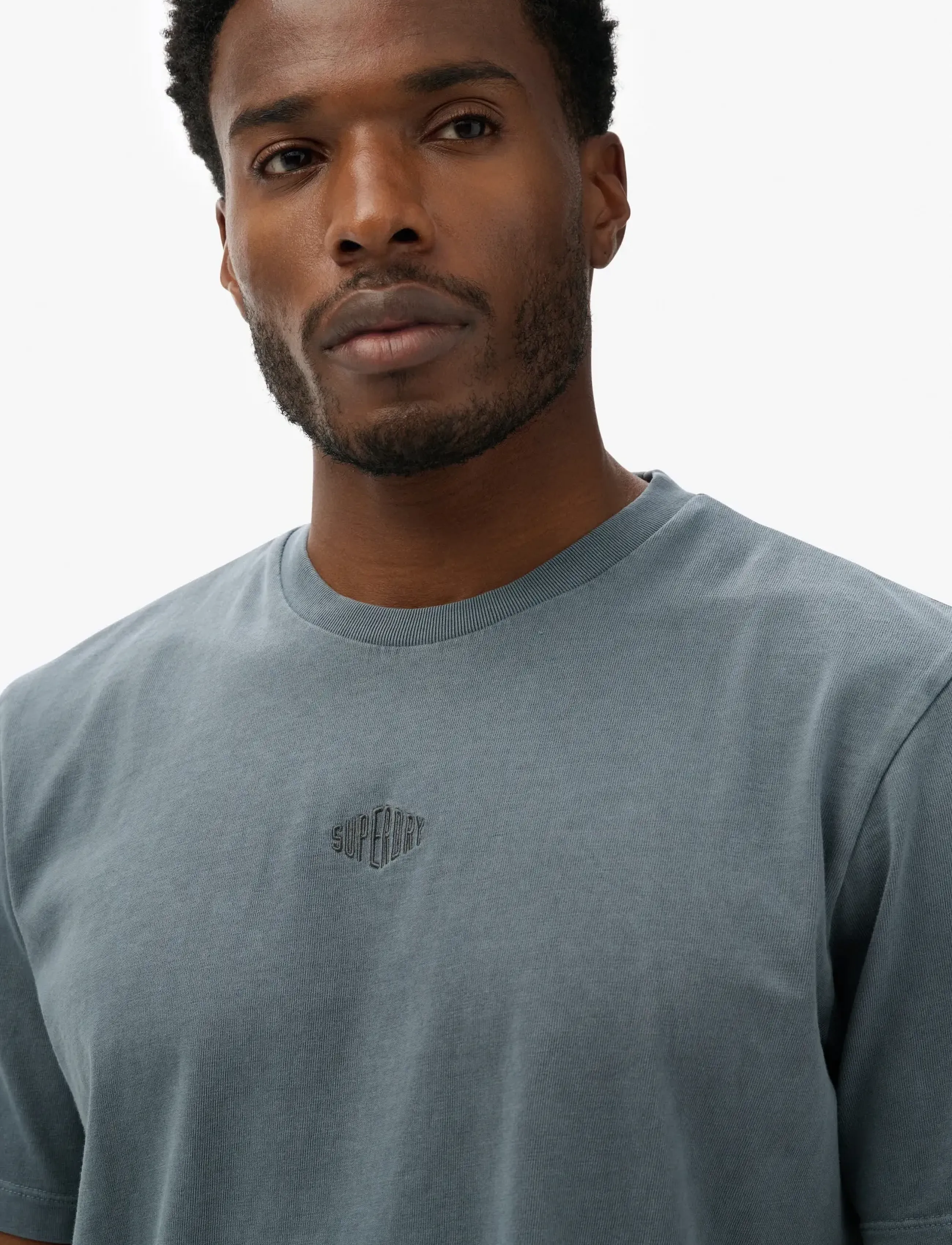 Superdry - MICRO LOGO TSHIRT - laveste priser - stormy weather blue - 4