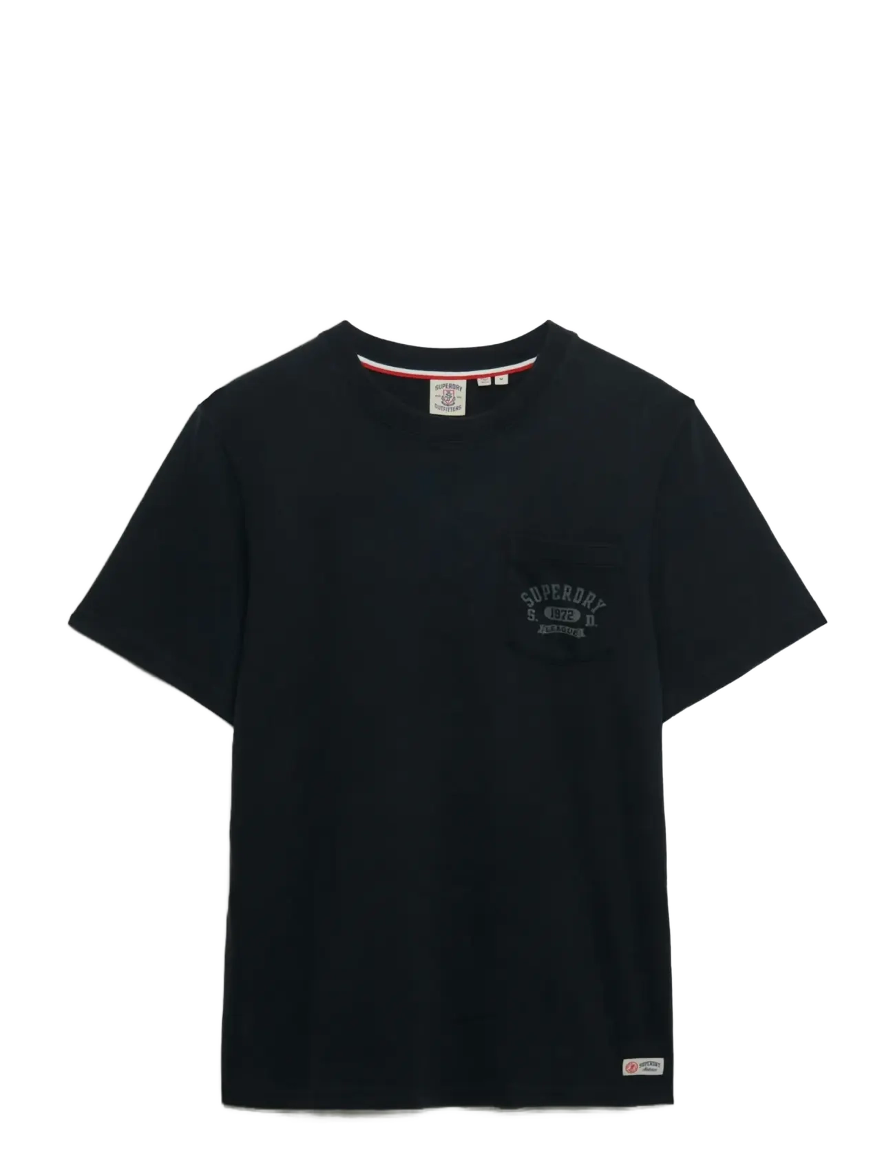 Superdry - VINTAGE PREP RELAXED PCKET TEE - kortärmade t-shirts - eclipse navy - 1