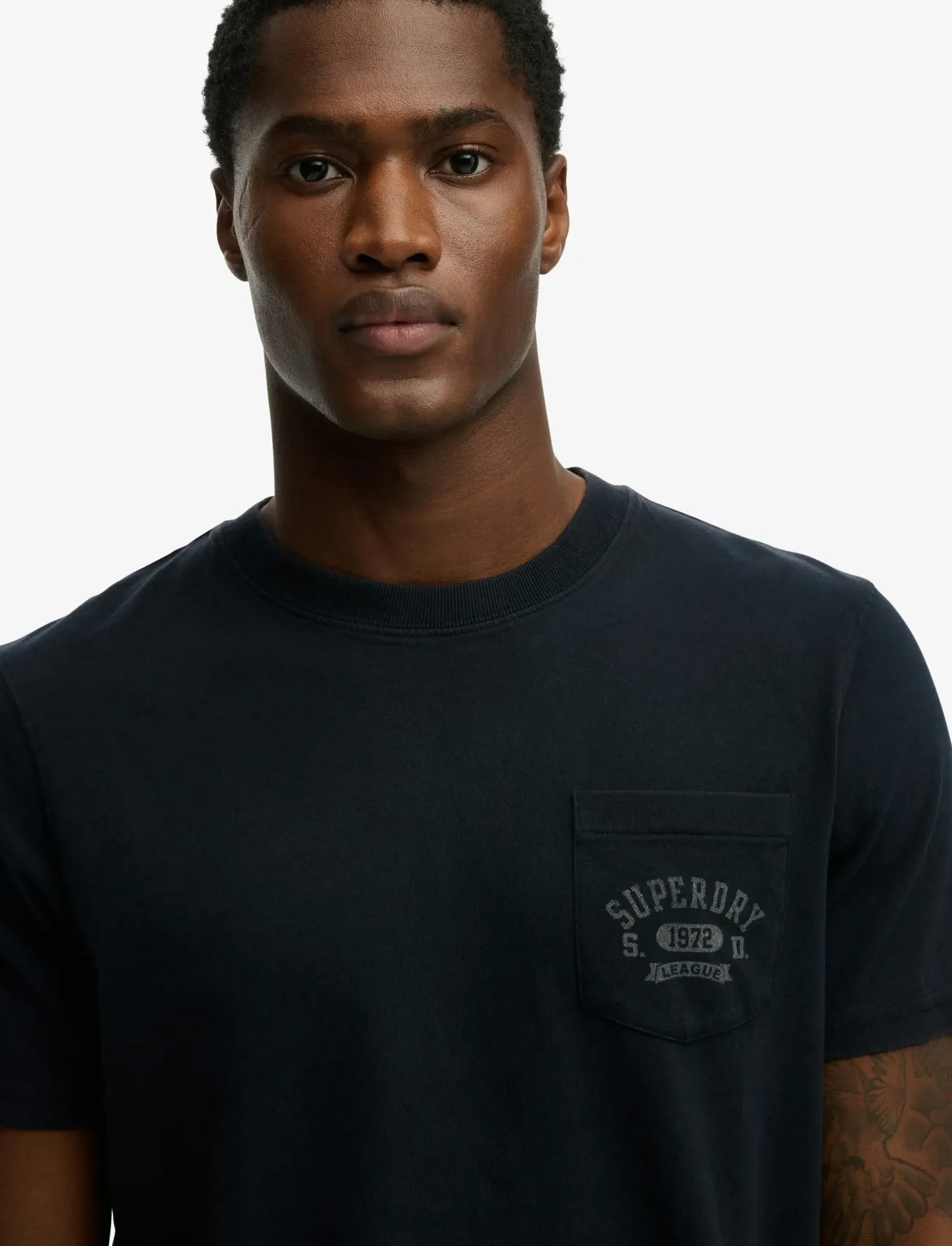 Superdry - VINTAGE PREP RELAXED PCKET TEE - kortärmade t-shirts - eclipse navy - 4