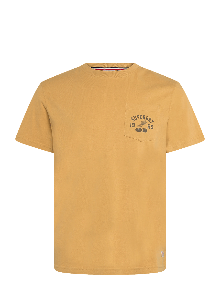 Superdry - VINTAGE PREP RELAXED PCKET TEE - korte mouwen - winter gold - 1