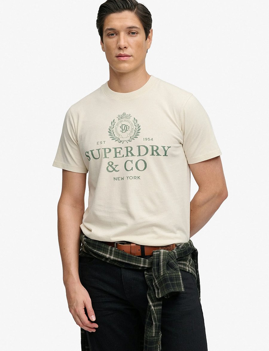 Superdry - 1954 COMPANY RELAXED TEE - kurzärmelige t-shirts - birch - 0