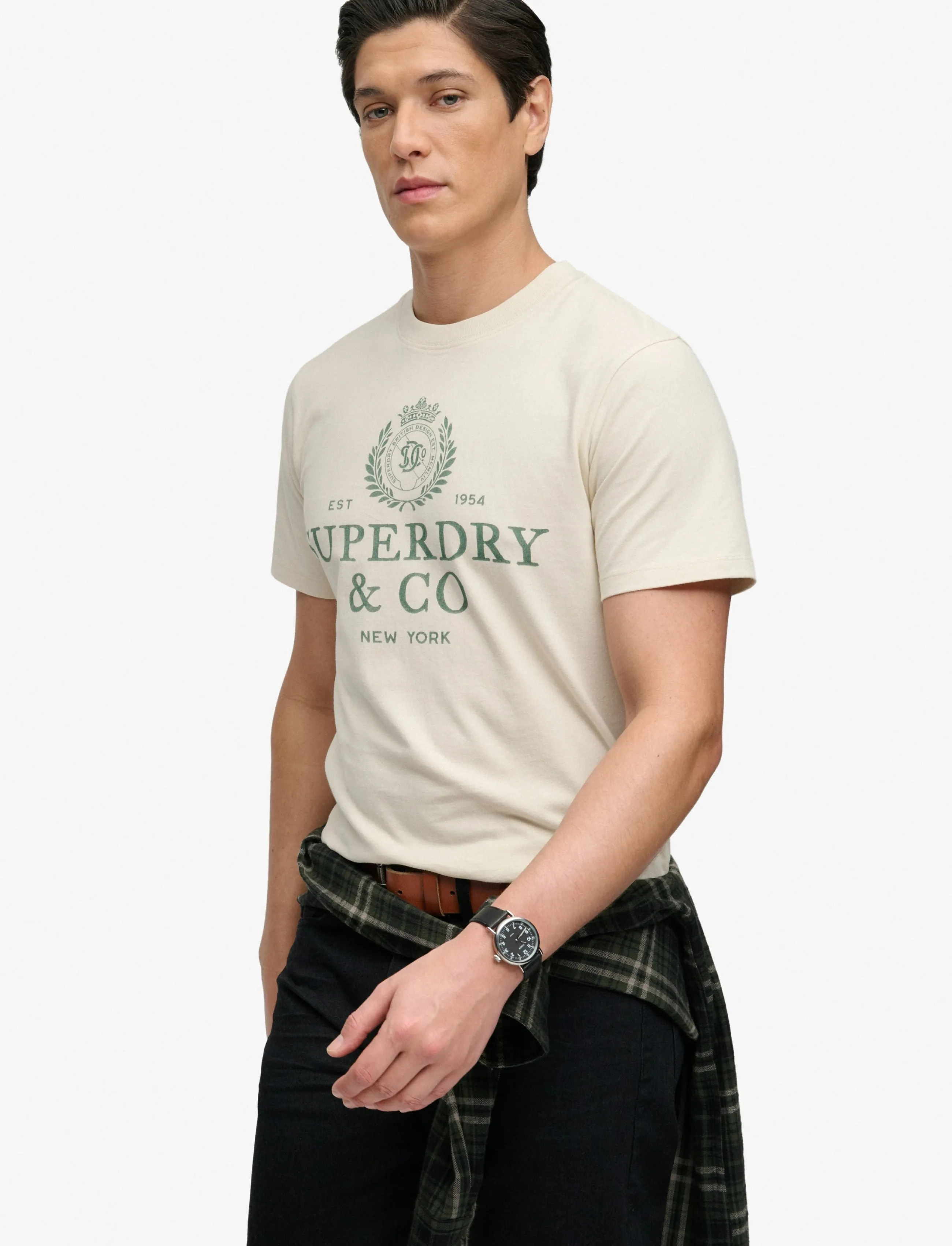 Superdry - 1954 COMPANY RELAXED TEE - kurzärmelige t-shirts - birch - 4