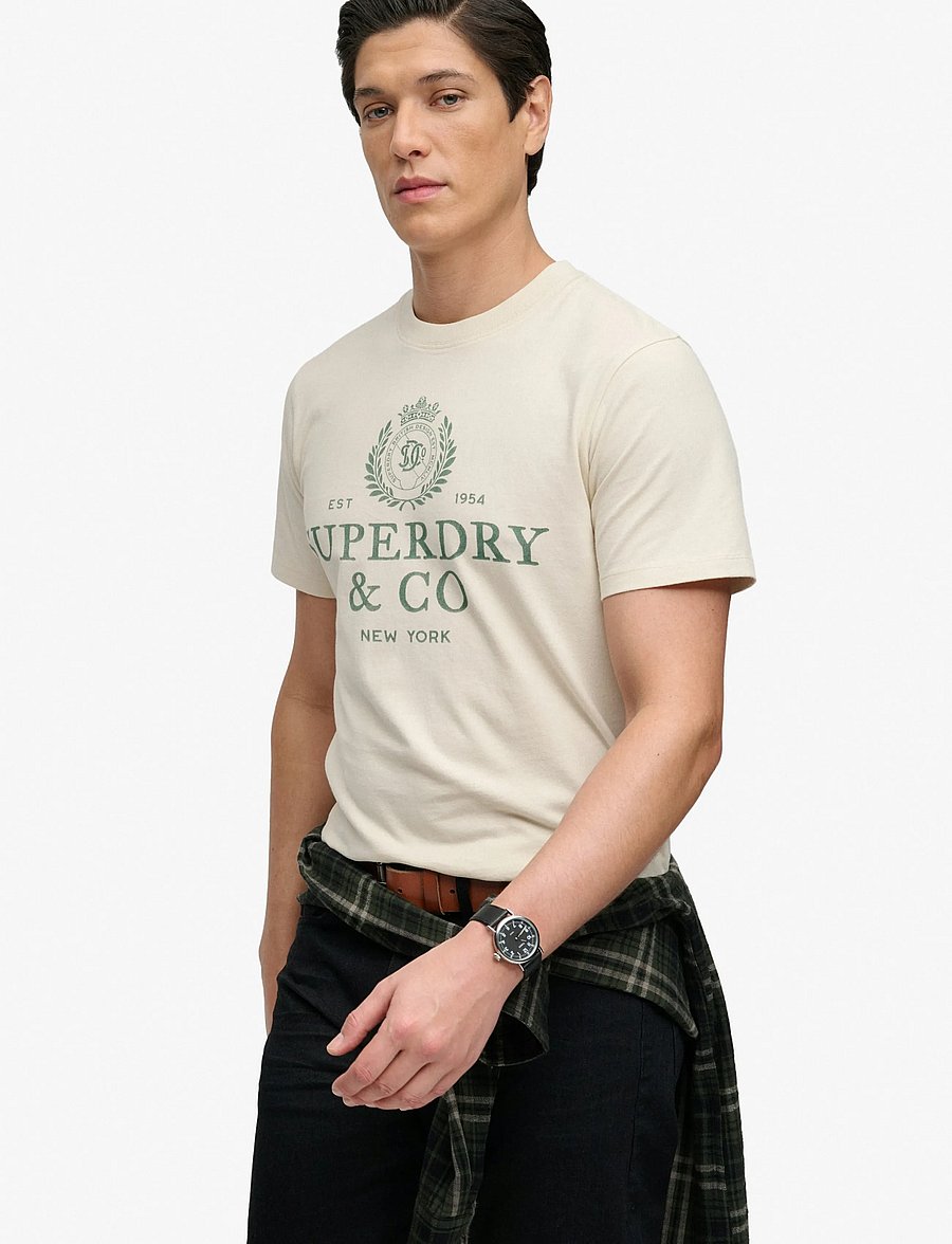 Superdry - 1954 COMPANY RELAXED TEE - kurzärmelige t-shirts - birch - 4