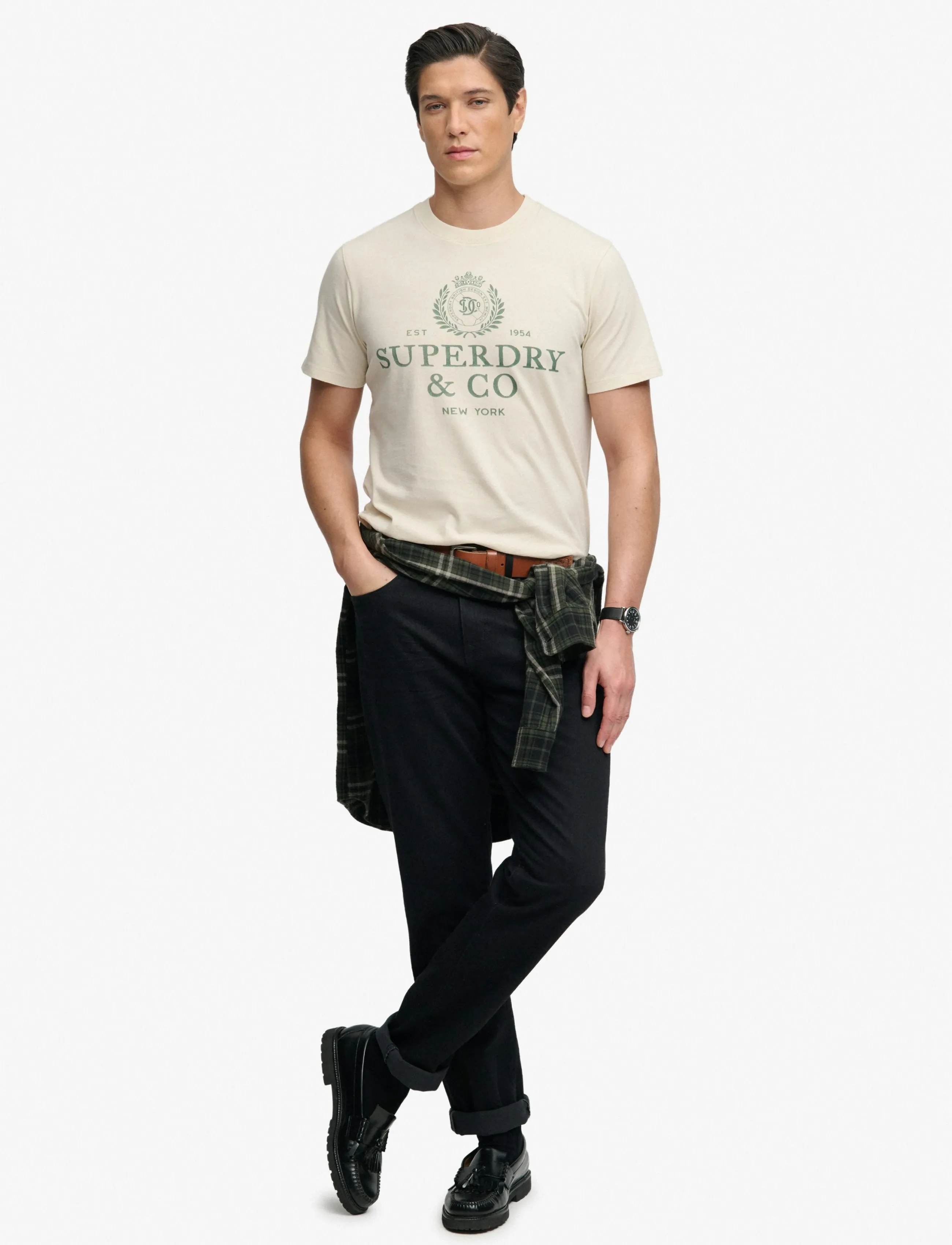 Superdry - 1954 COMPANY RELAXED TEE - kurzärmelige t-shirts - birch - 5