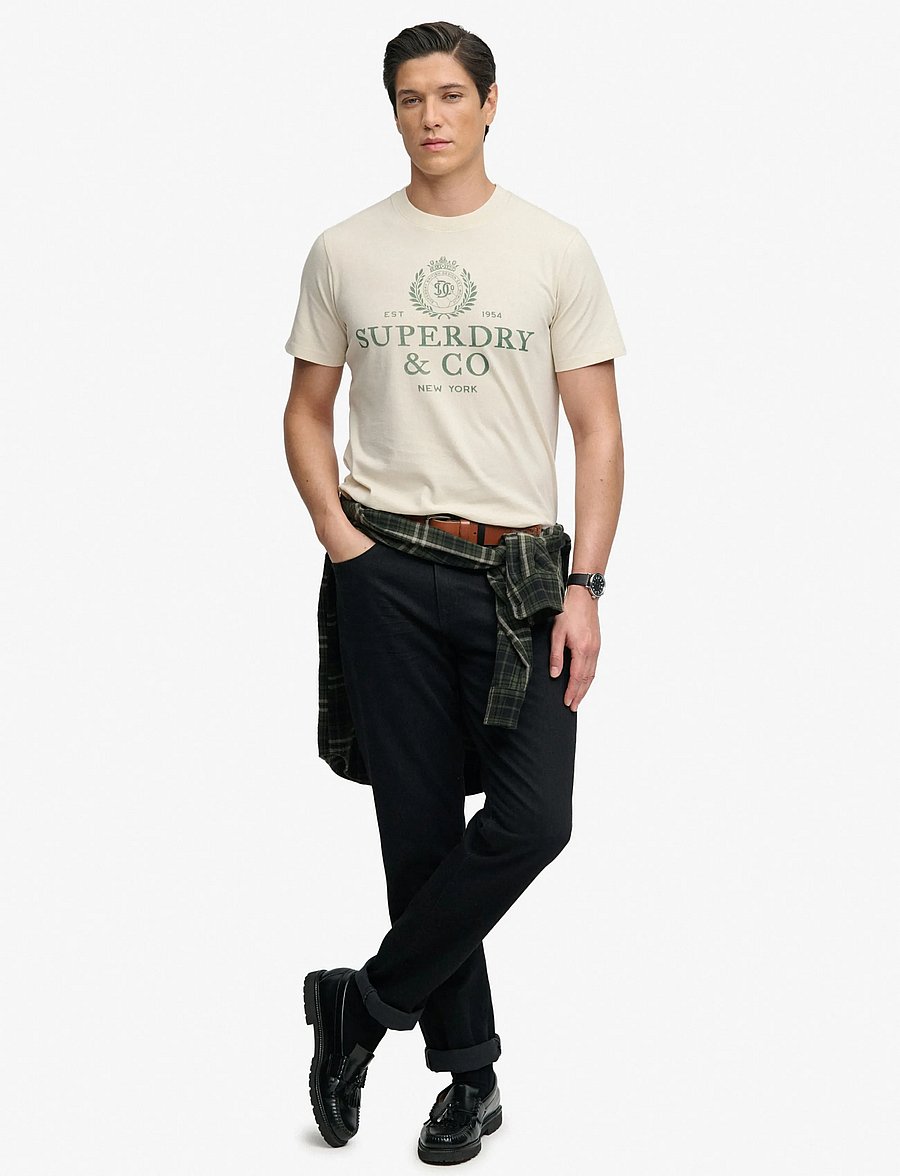 Superdry - 1954 COMPANY RELAXED TEE - kurzärmelige t-shirts - birch - 5