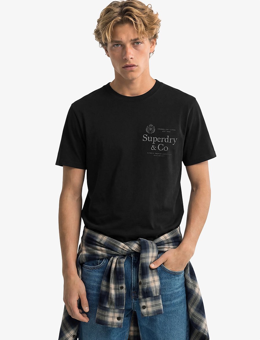 Superdry - 1954 COMPANY RELAXED TEE - kortærmede t-shirts - dark navy - 0