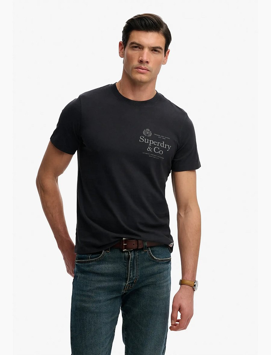 Superdry - 1954 COMPANY RELAXED TEE - kurzärmelige t-shirts - dark navy - 0