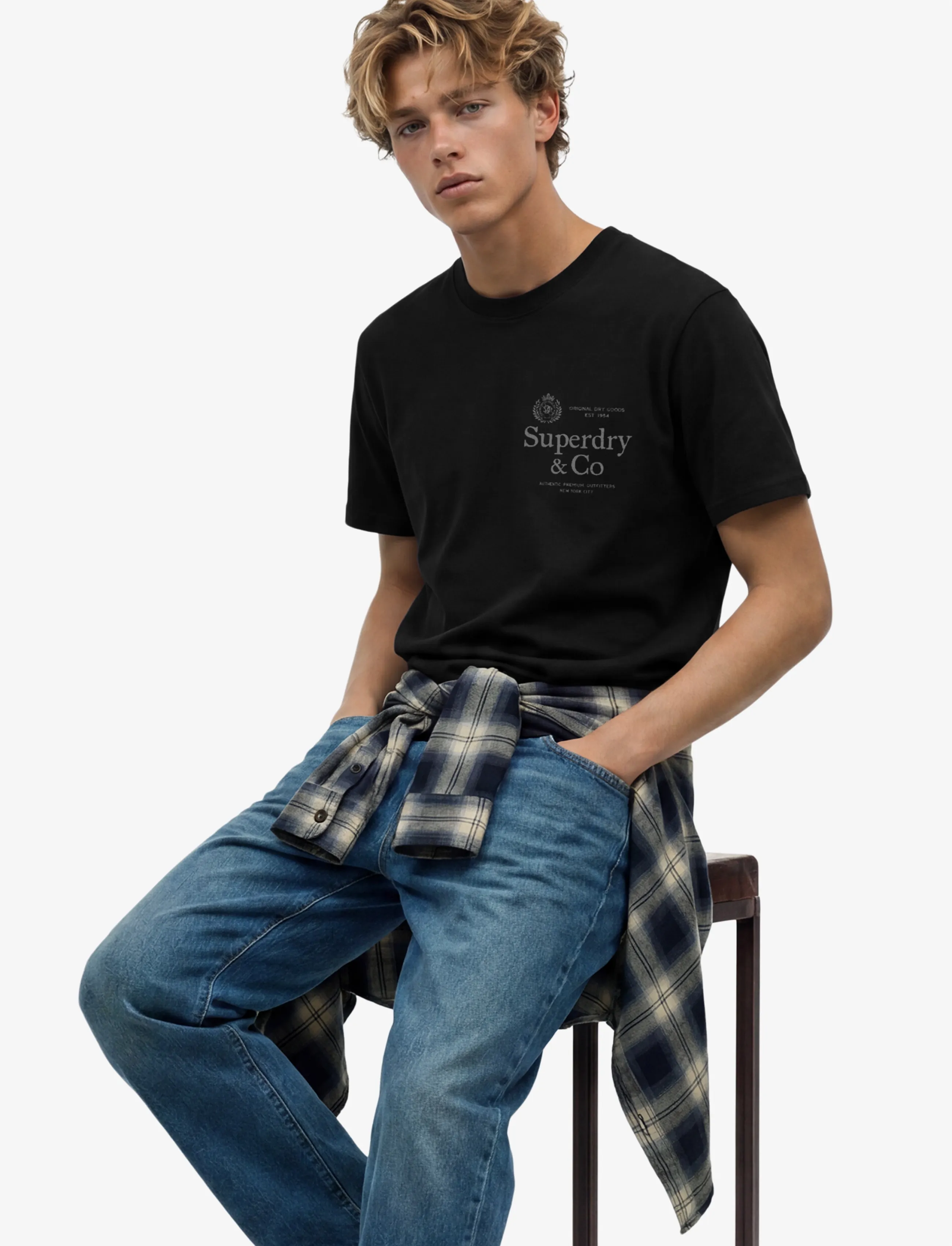 Superdry - 1954 COMPANY RELAXED TEE - kortærmede t-shirts - dark navy - 4