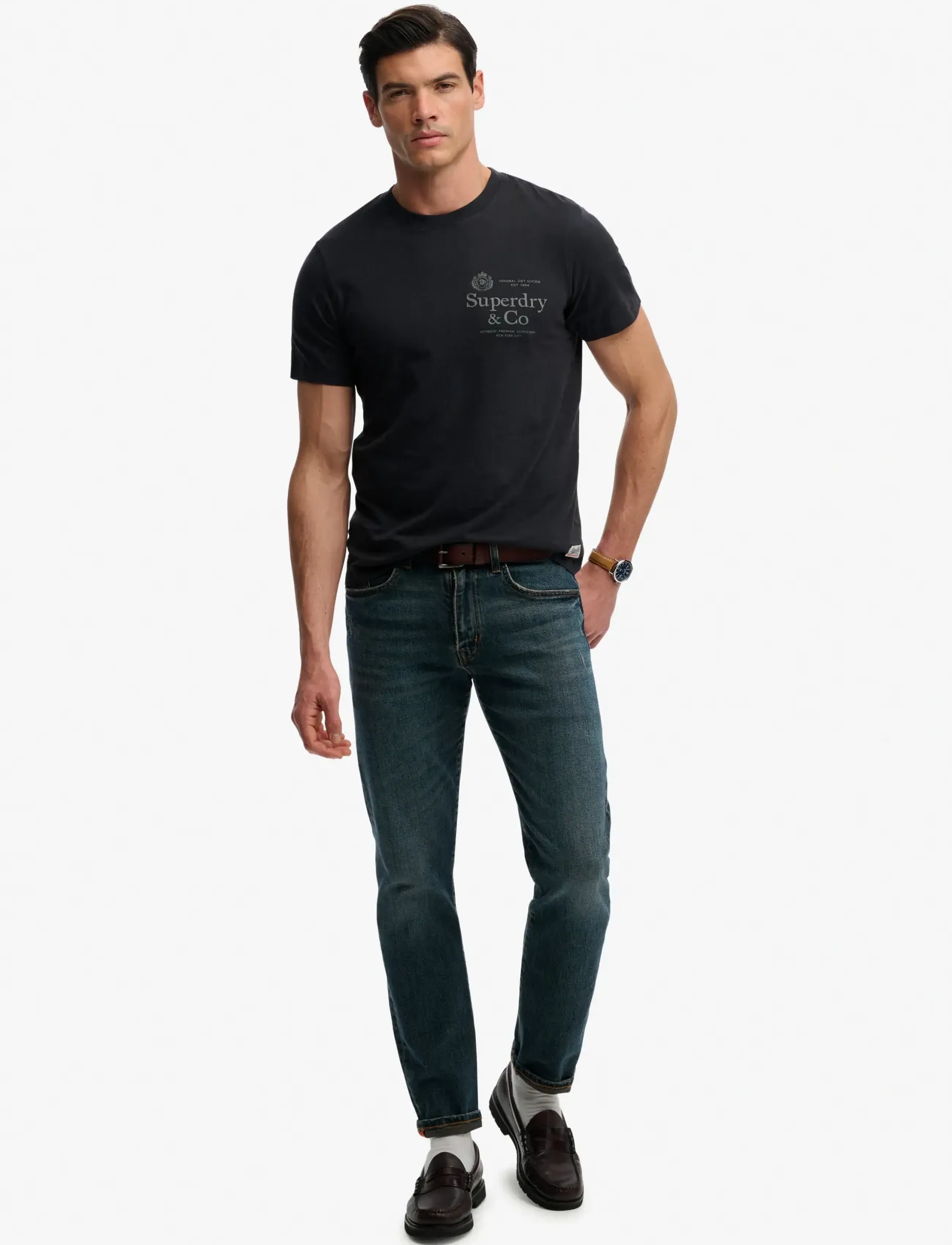 Superdry - 1954 COMPANY RELAXED TEE - kurzärmelige t-shirts - dark navy - 5