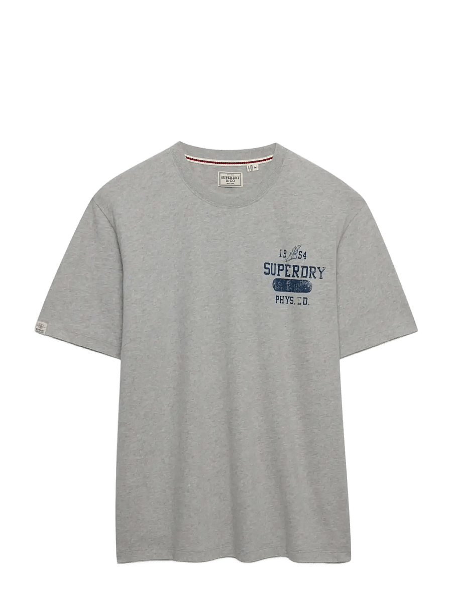 Superdry - ATH ESS TEE - kortärmade t-shirts - vintage sweat grey marl - 1