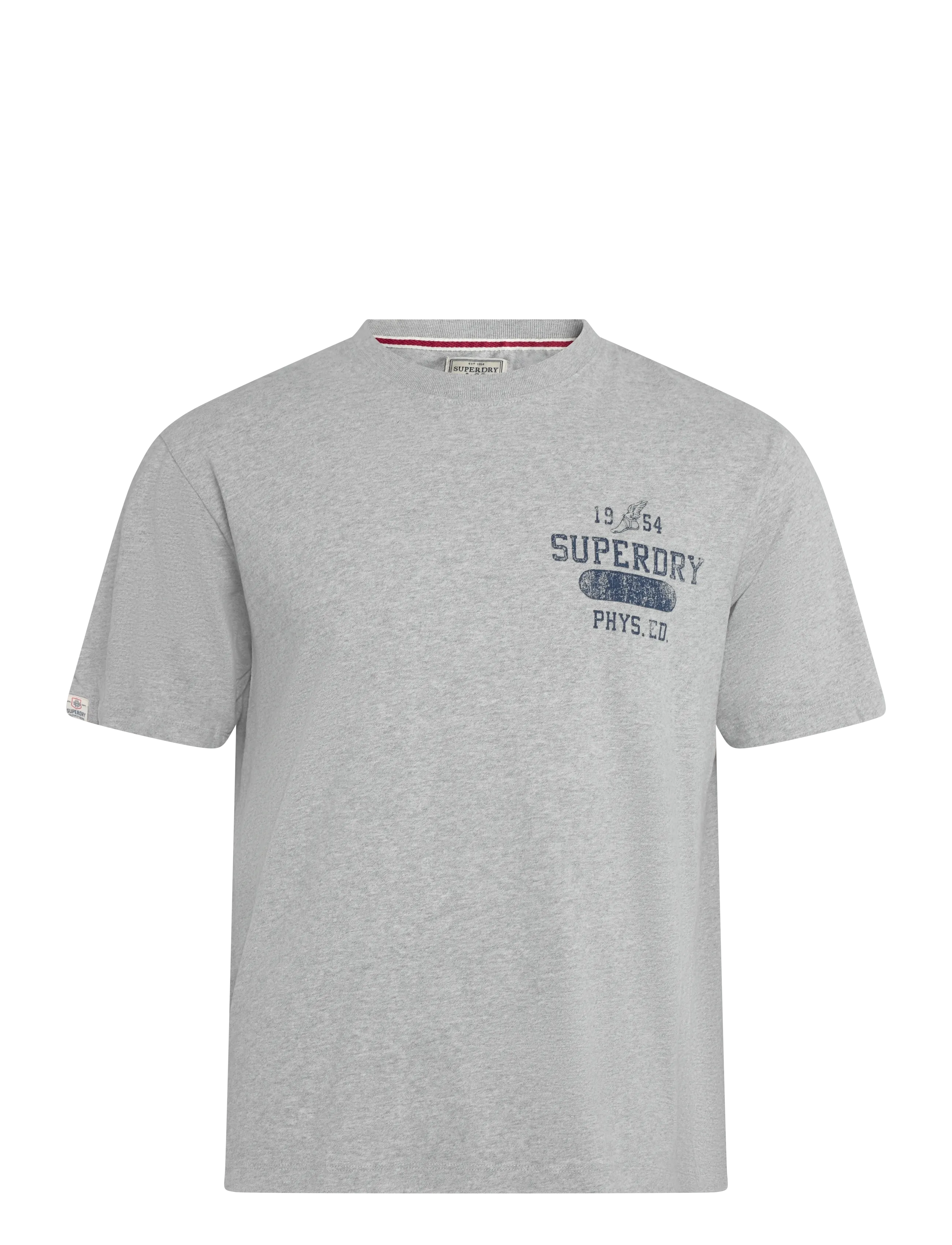 Superdry - ATH ESS TEE - short-sleeved t-shirts - vintage sweat grey marl - 1