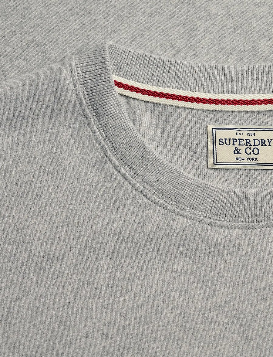 Superdry - ATH ESS TEE - kortärmade t-shirts - vintage sweat grey marl - 5