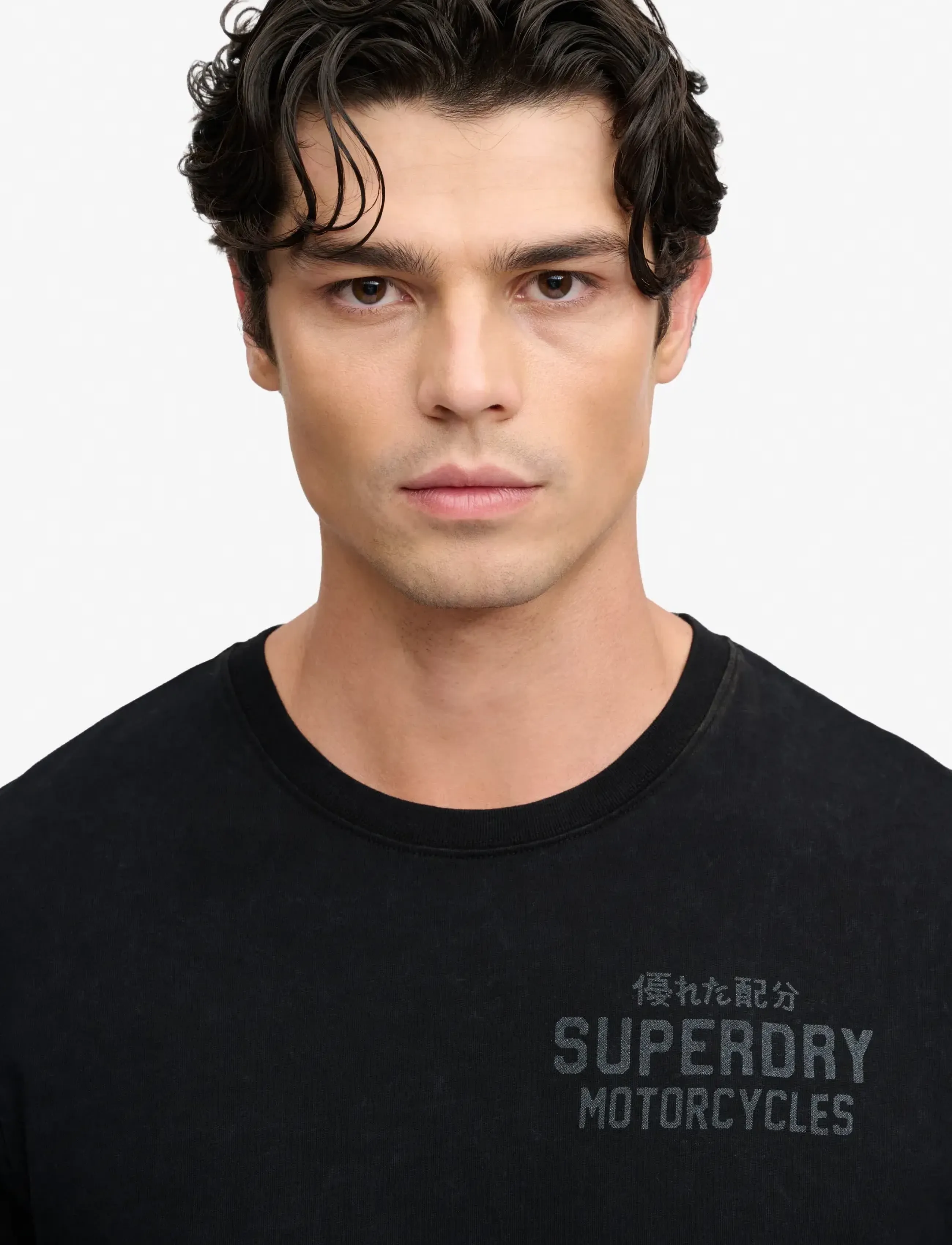 Superdry - VINTAGE BIKER TEE - kurzärmelige t-shirts - black - 3