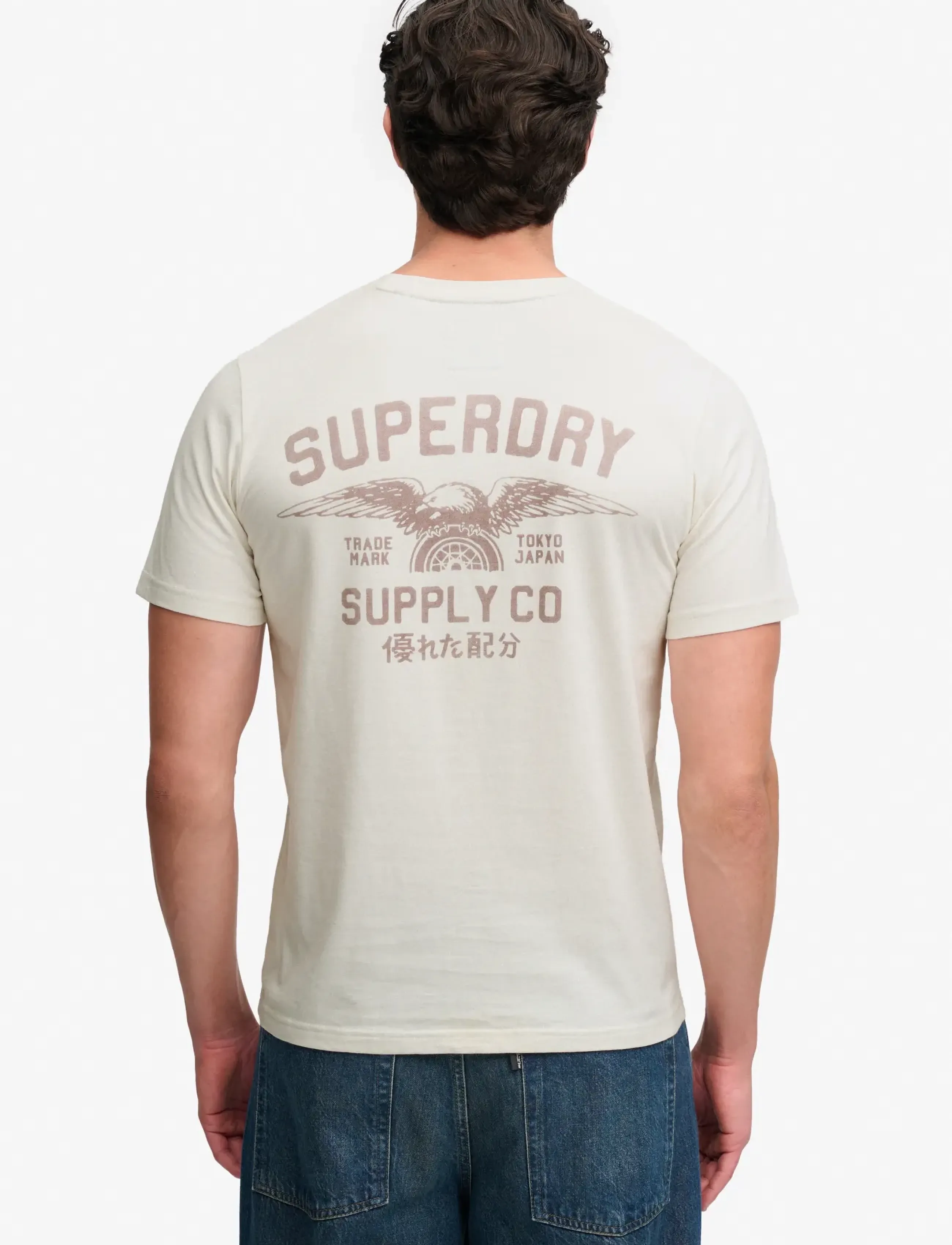 Superdry - VINTAGE BIKER TEE - short-sleeved t-shirts - cream - 2