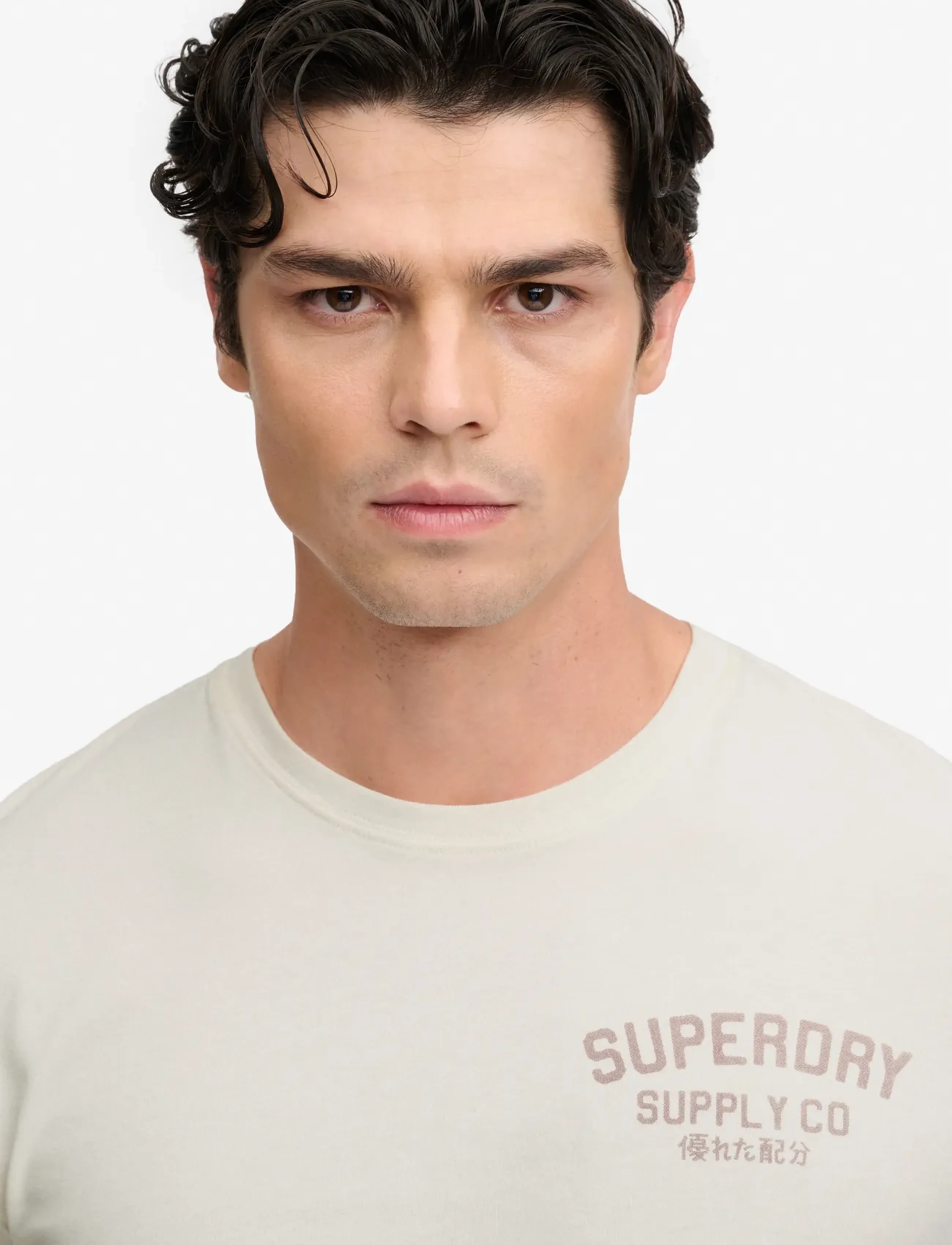 Superdry - VINTAGE BIKER TEE - short-sleeved t-shirts - cream - 3
