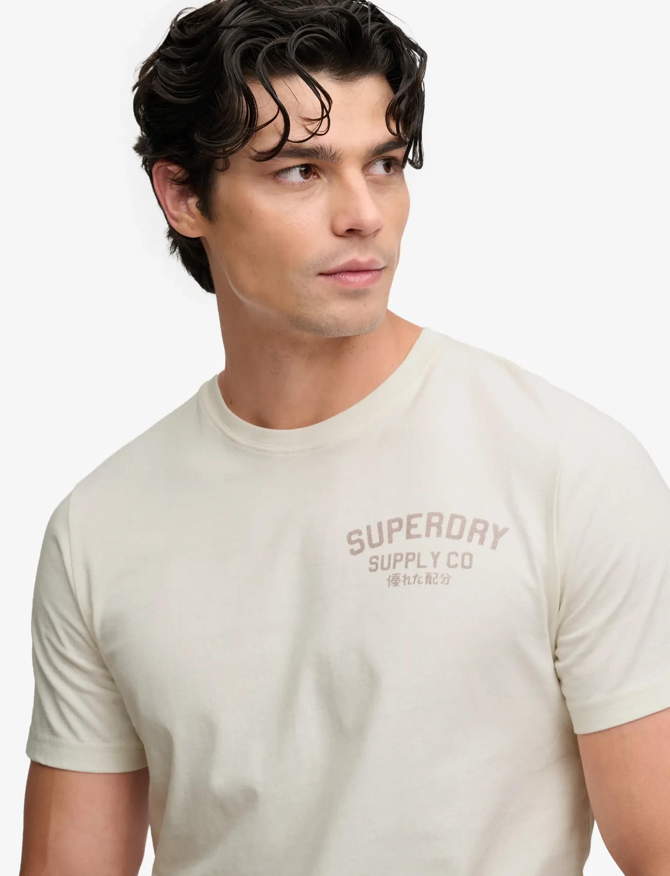 Superdry - VINTAGE BIKER TEE - short-sleeved t-shirts - cream - 4