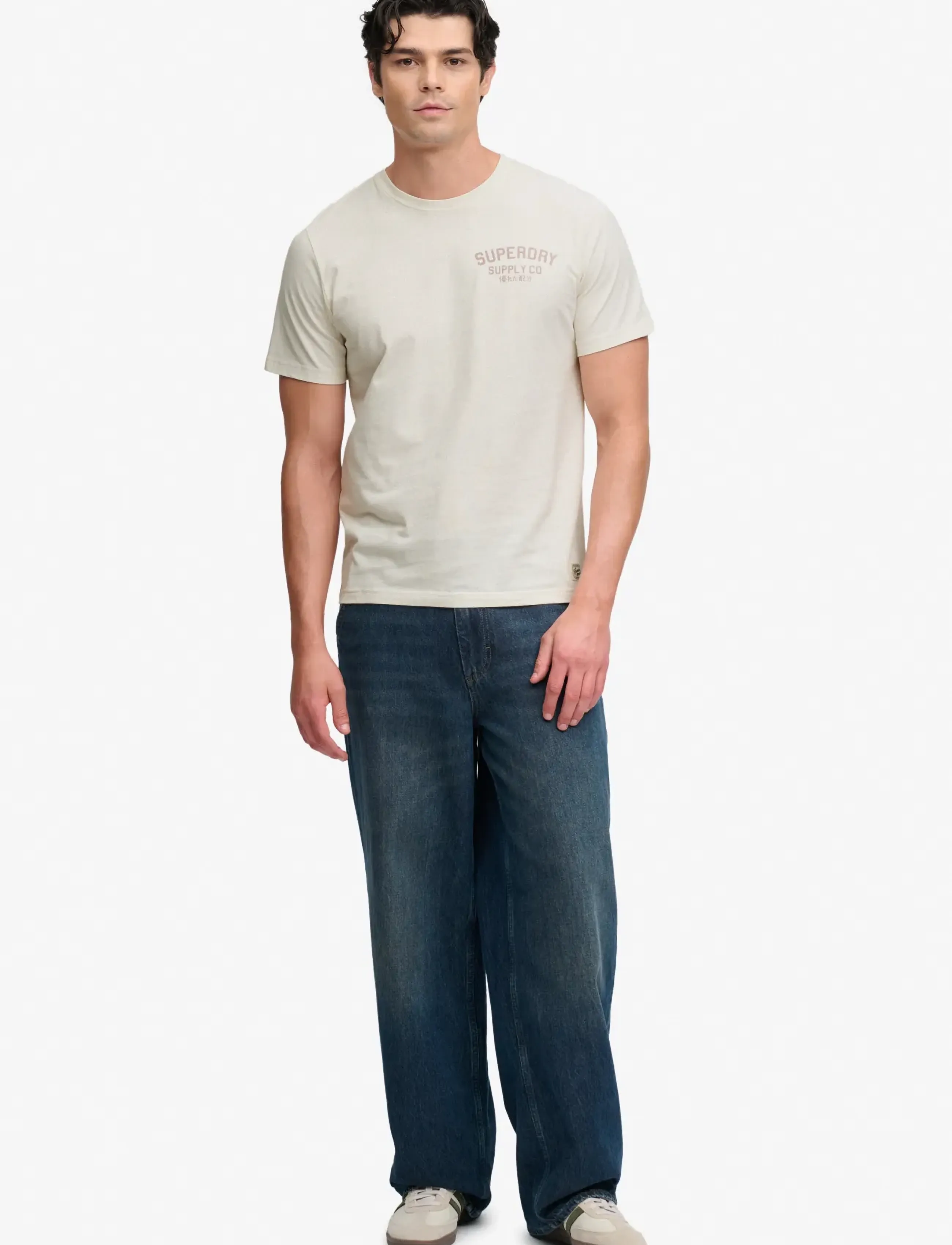 Superdry - VINTAGE BIKER TEE - short-sleeved t-shirts - cream - 5