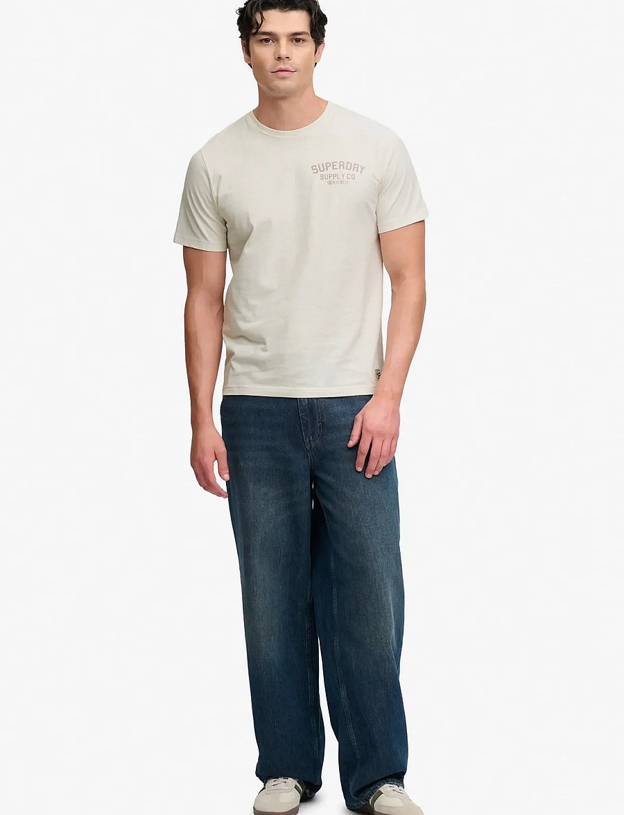Superdry - VINTAGE BIKER TEE - short-sleeved t-shirts - cream - 5