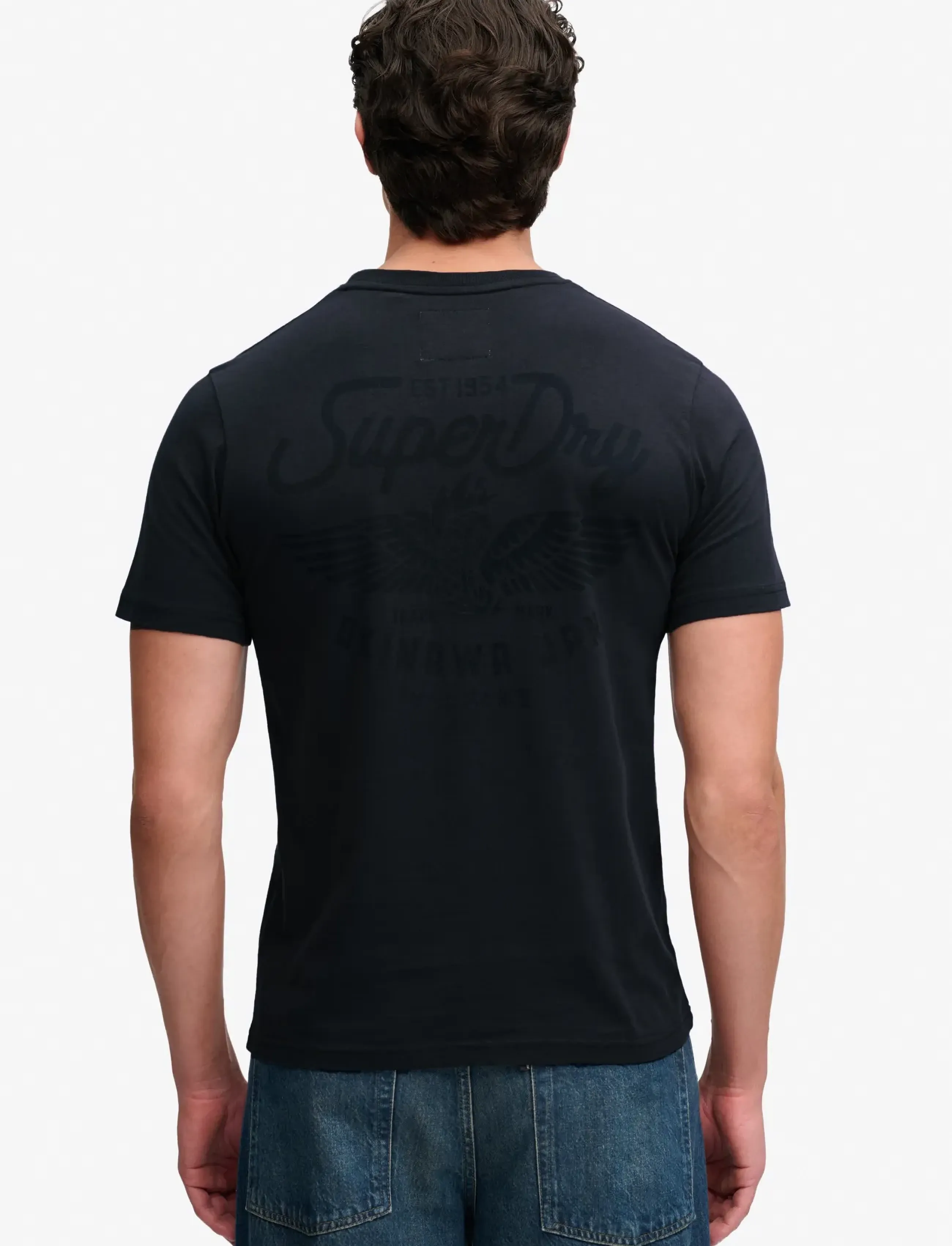 Superdry - VINTAGE BIKER TEE - short-sleeved t-shirts - vintage black - 2