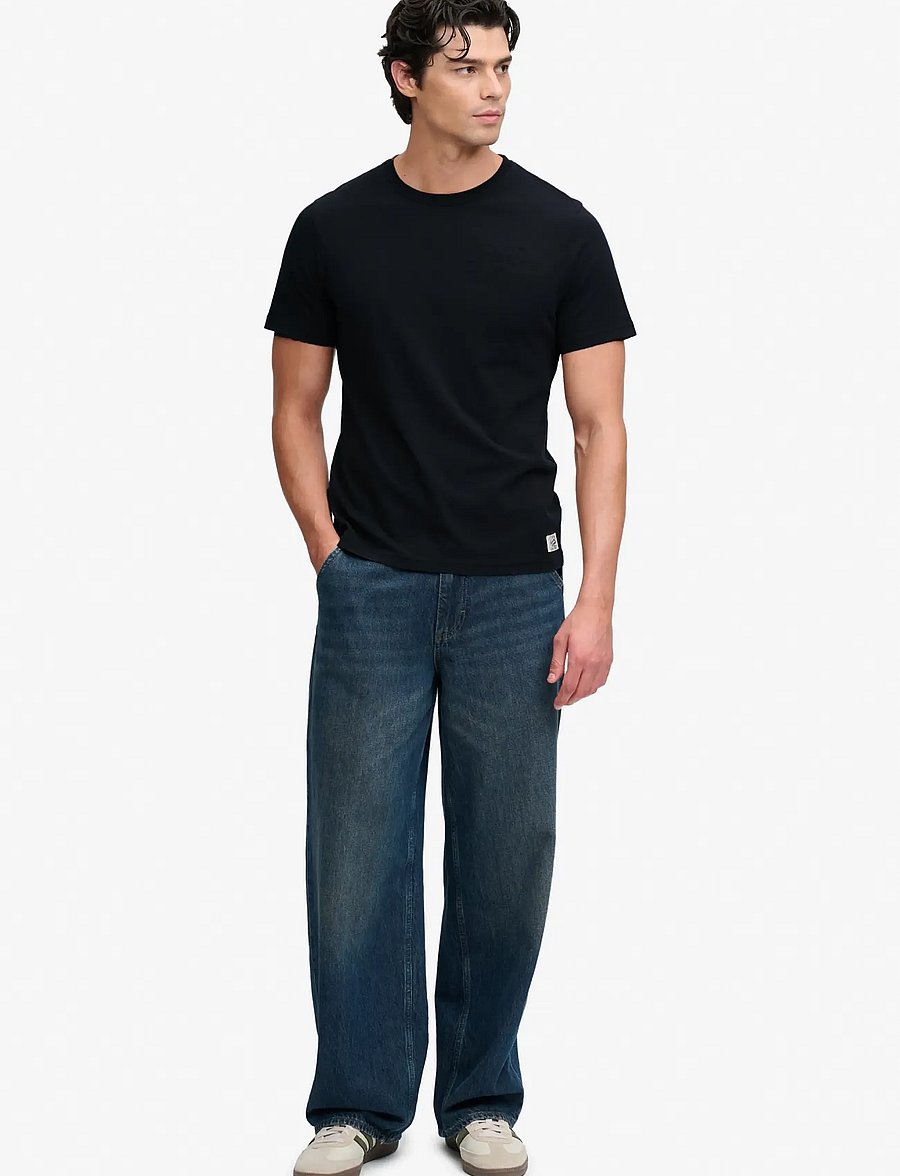 Superdry - VINTAGE BIKER TEE - short-sleeved t-shirts - vintage black - 4