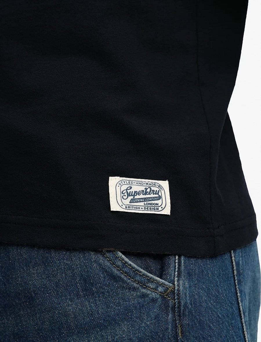 Superdry - VINTAGE BIKER TEE - short-sleeved t-shirts - vintage black - 5