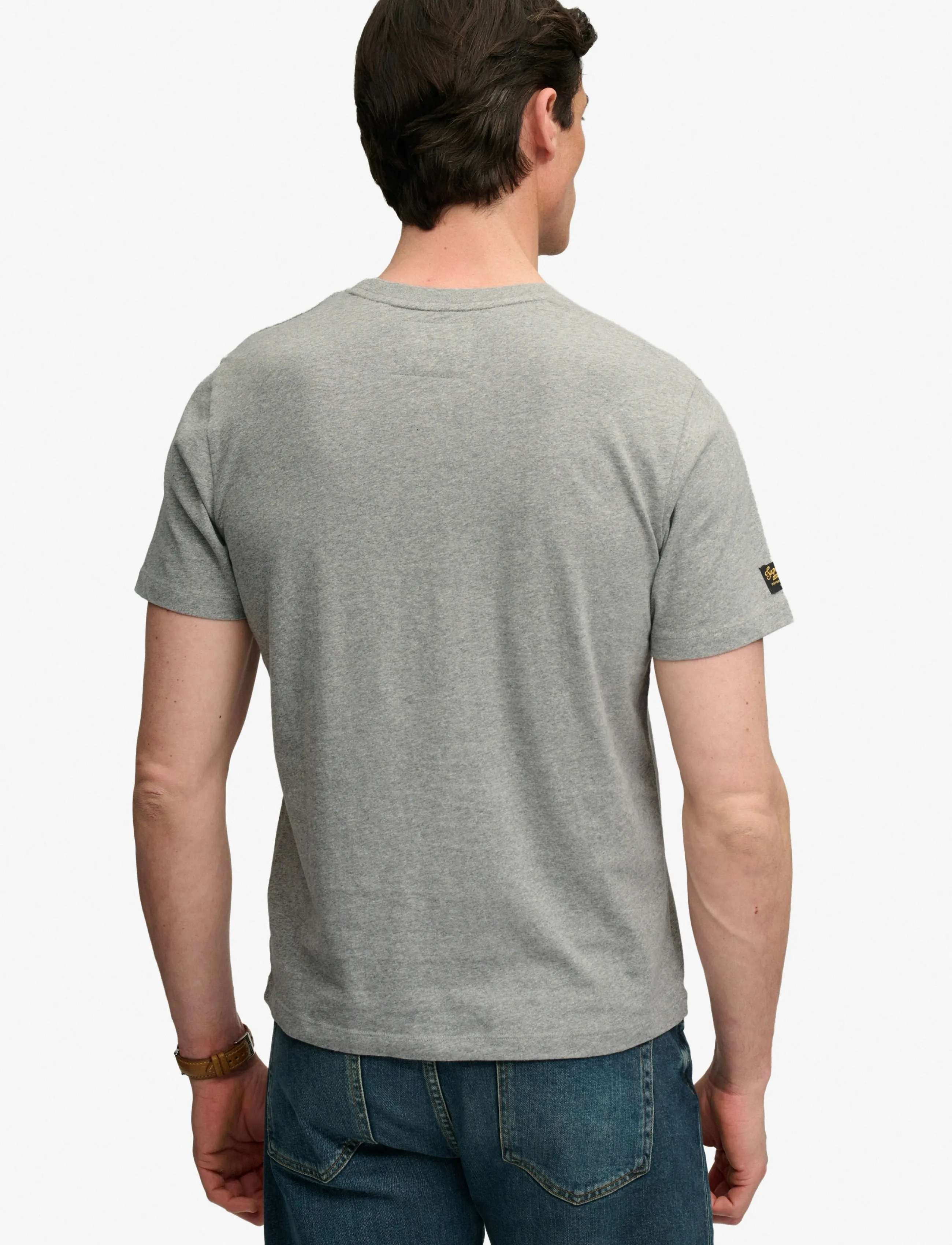 Superdry - VL HERITAGE RELAXED TEE - kurzärmelige t-shirts - dark vintage grey marl - 5
