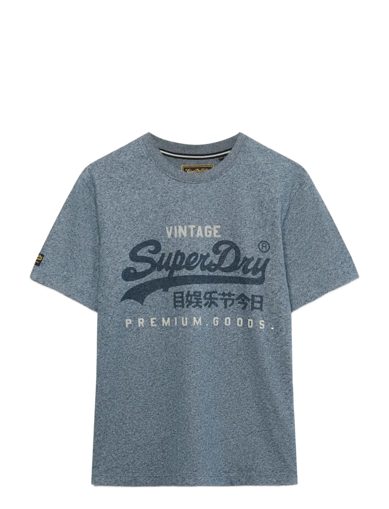 Superdry - VL HERITAGE RELAXED TEE - kortærmede t-shirts - denim blue marl - 1