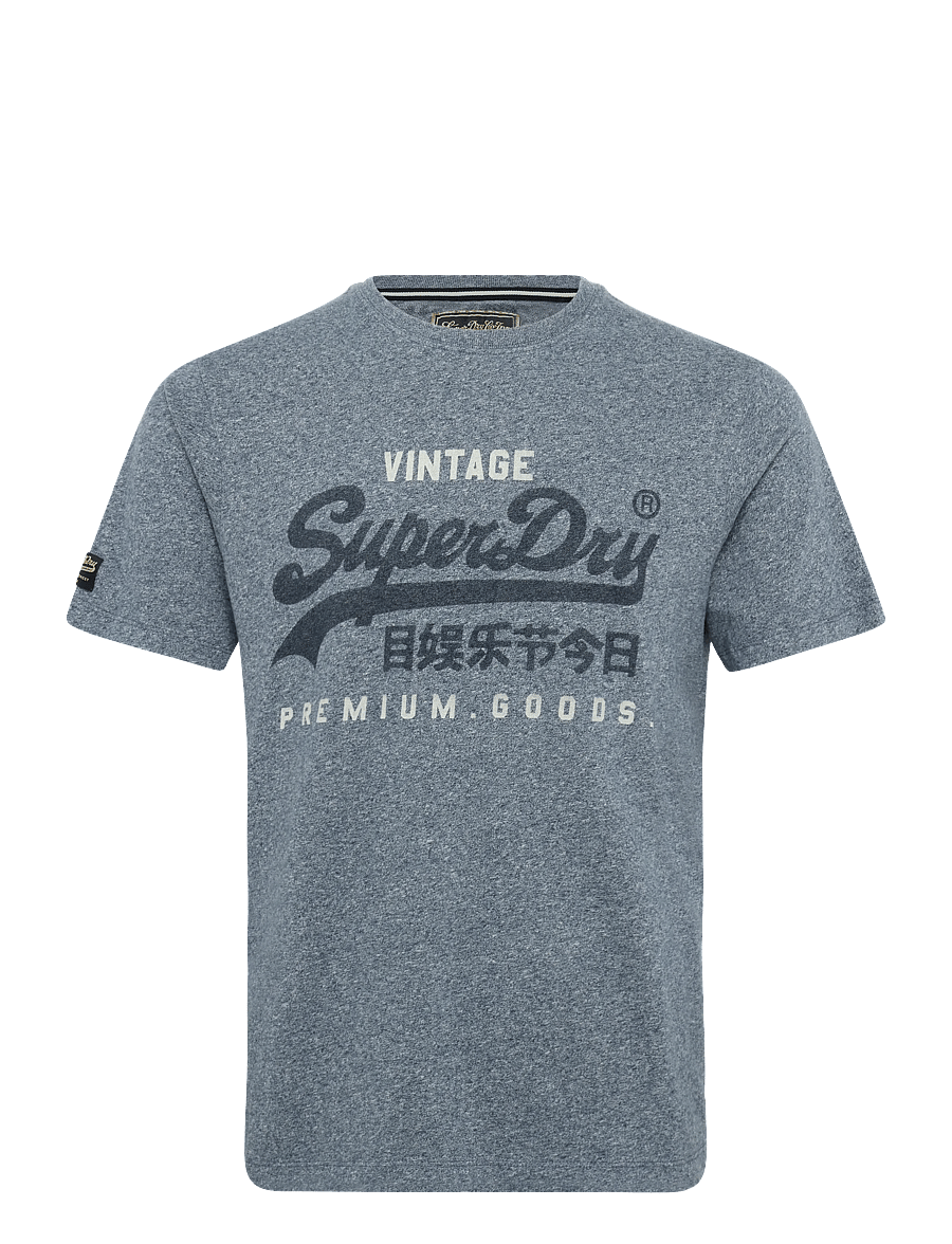 Superdry - VL HERITAGE RELAXED TEE - short-sleeved t-shirts - denim blue marl - 1