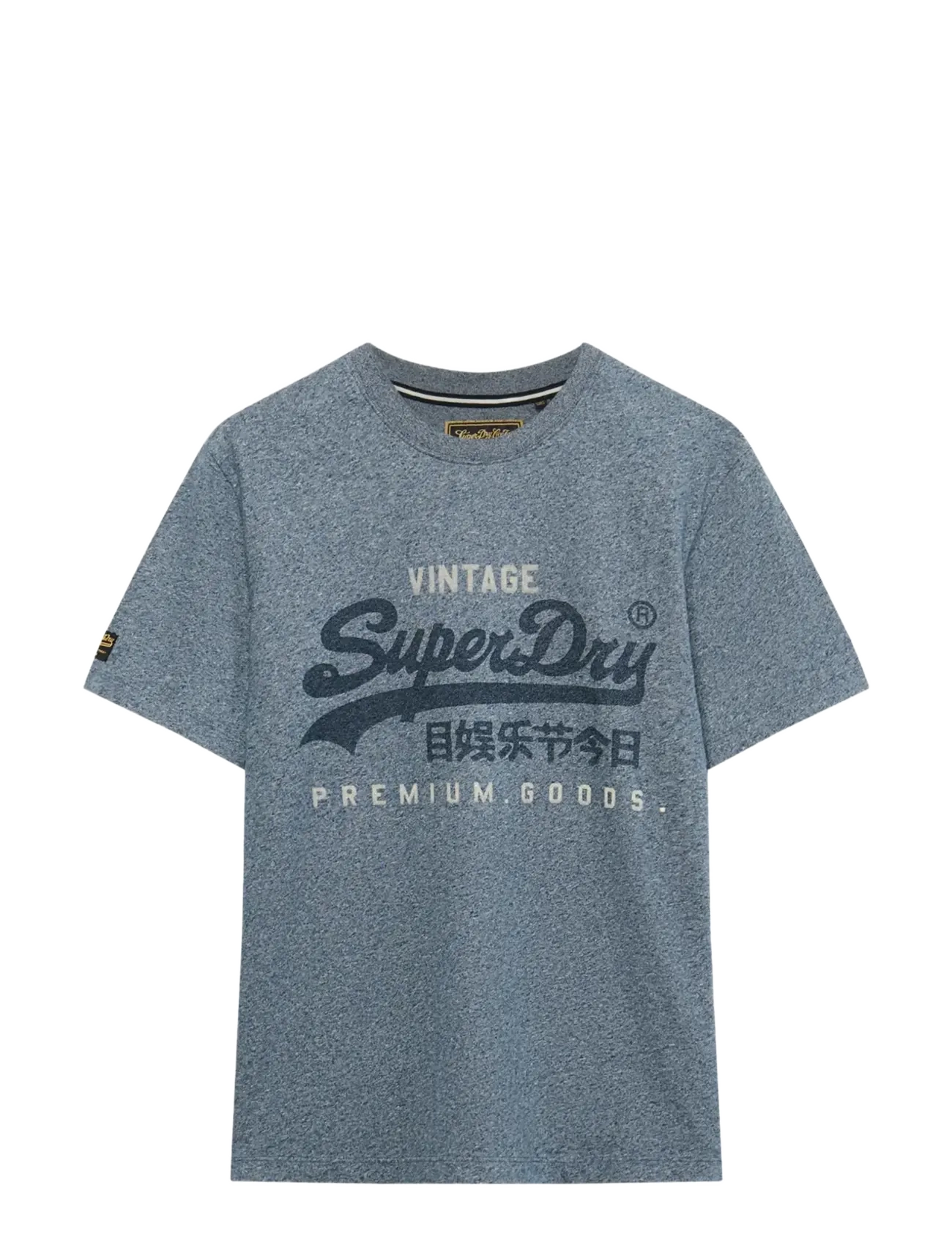 Superdry - VL HERITAGE RELAXED TEE - kortærmede t-shirts - denim blue marl - 2