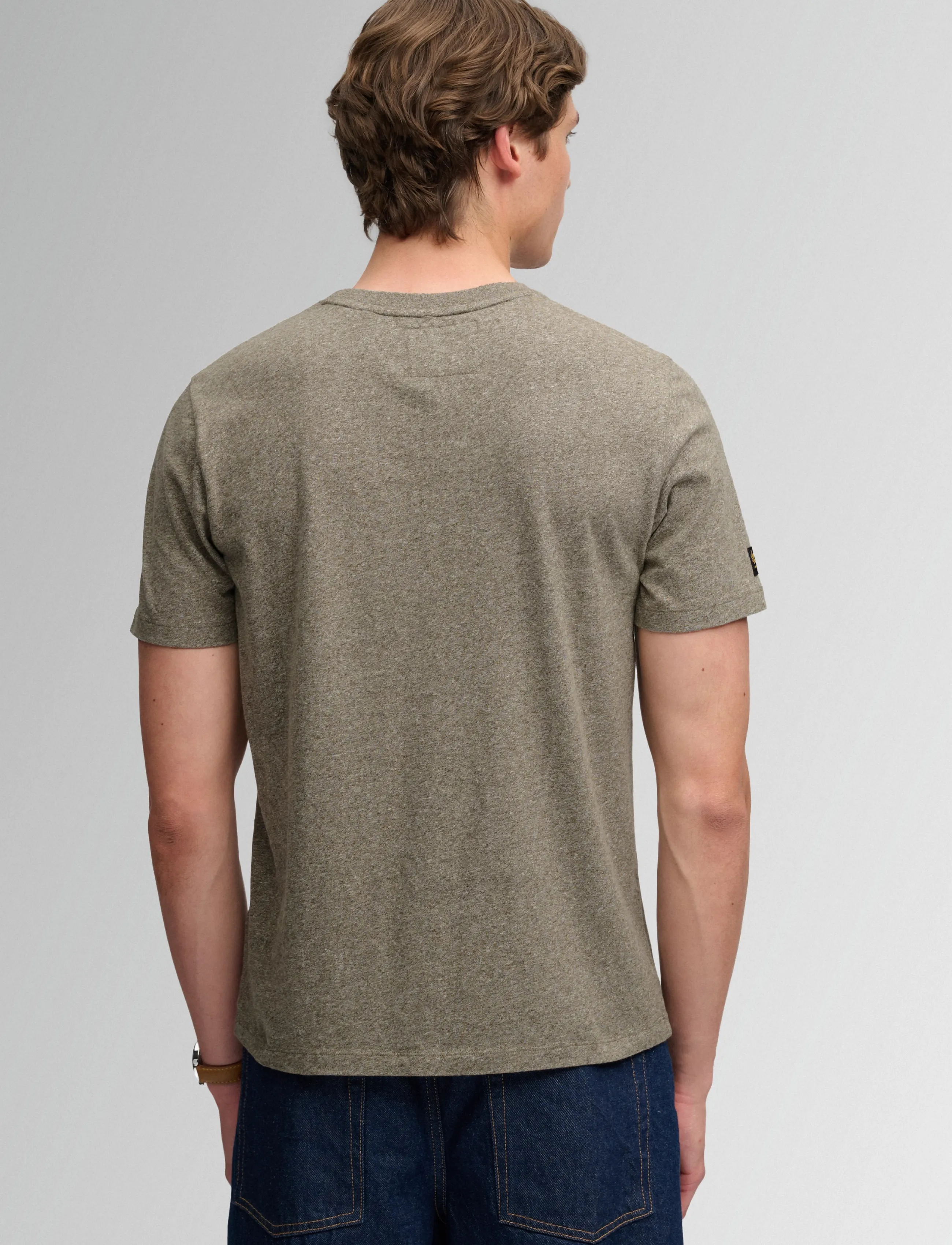 Superdry - VL HERITAGE RELAXED TEE - kurzärmelige t-shirts - olive green marl - 2