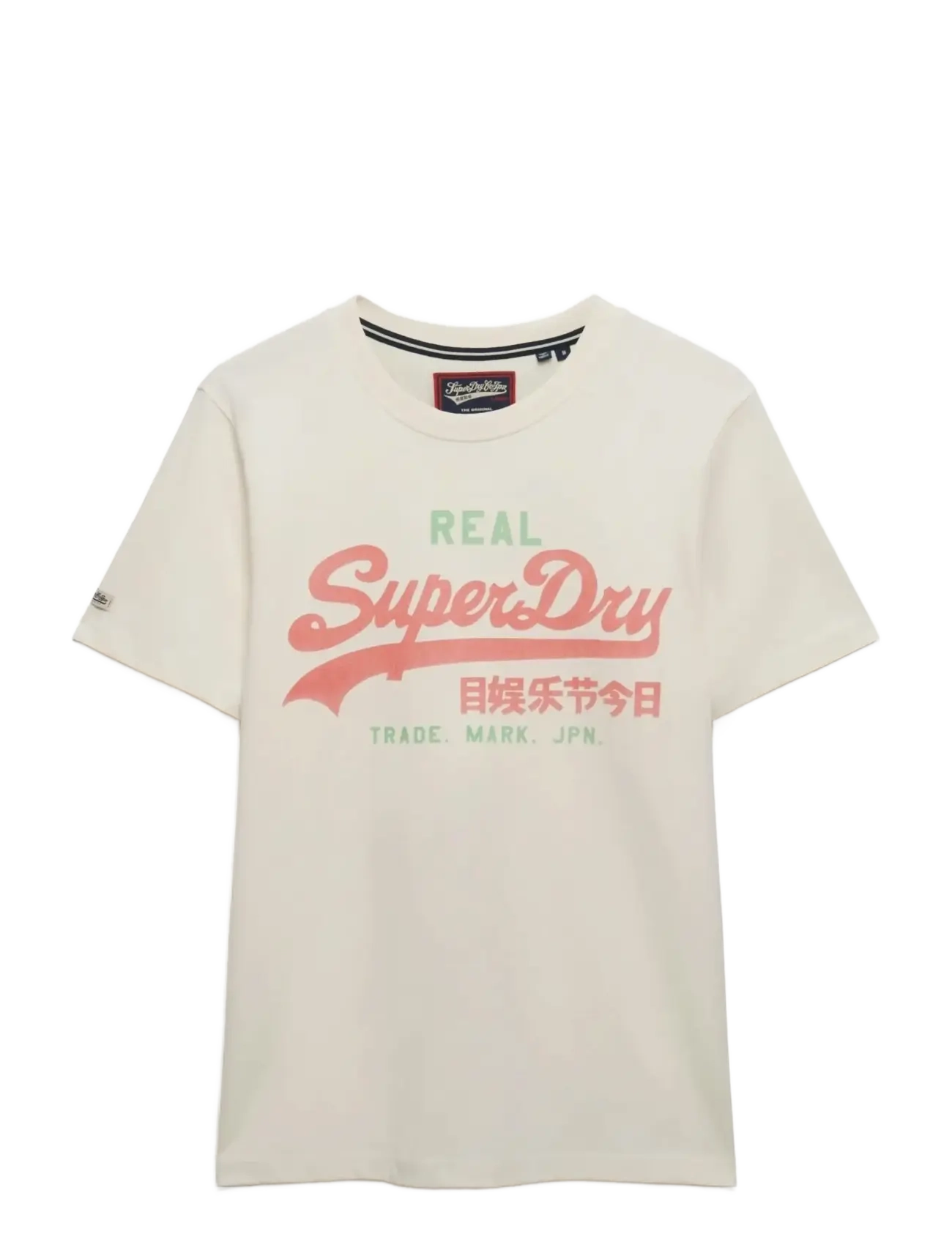 Superdry VL CLASSIC TEE - T-shirts - SOFT WHITE / cream