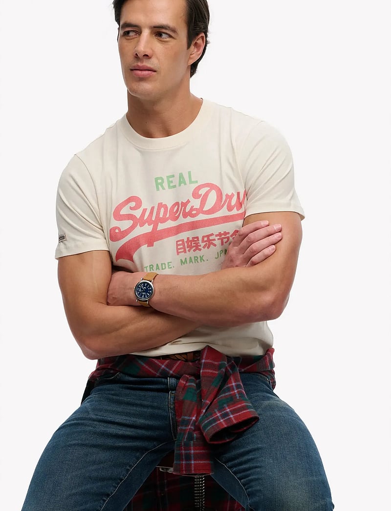 Superdry - VL CLASSIC TEE - kortærmede t-shirts - soft white - 3