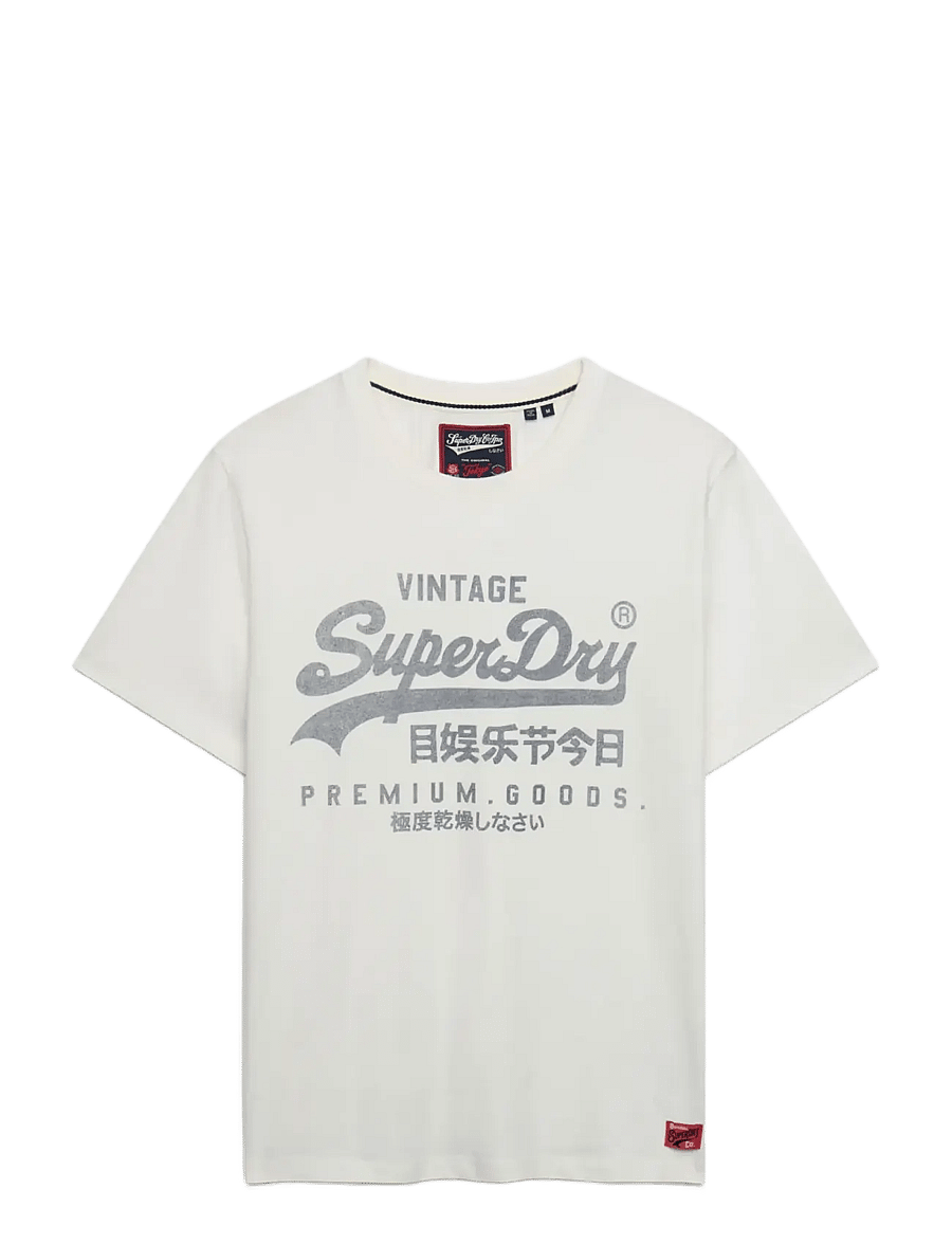 Superdry - VL CLASSIC TEE - kortärmade t-shirts - cream - 1