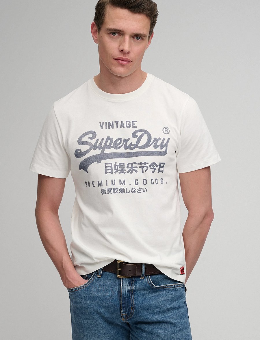 Superdry - VL CLASSIC TEE - kortærmede t-shirts - cream - 0