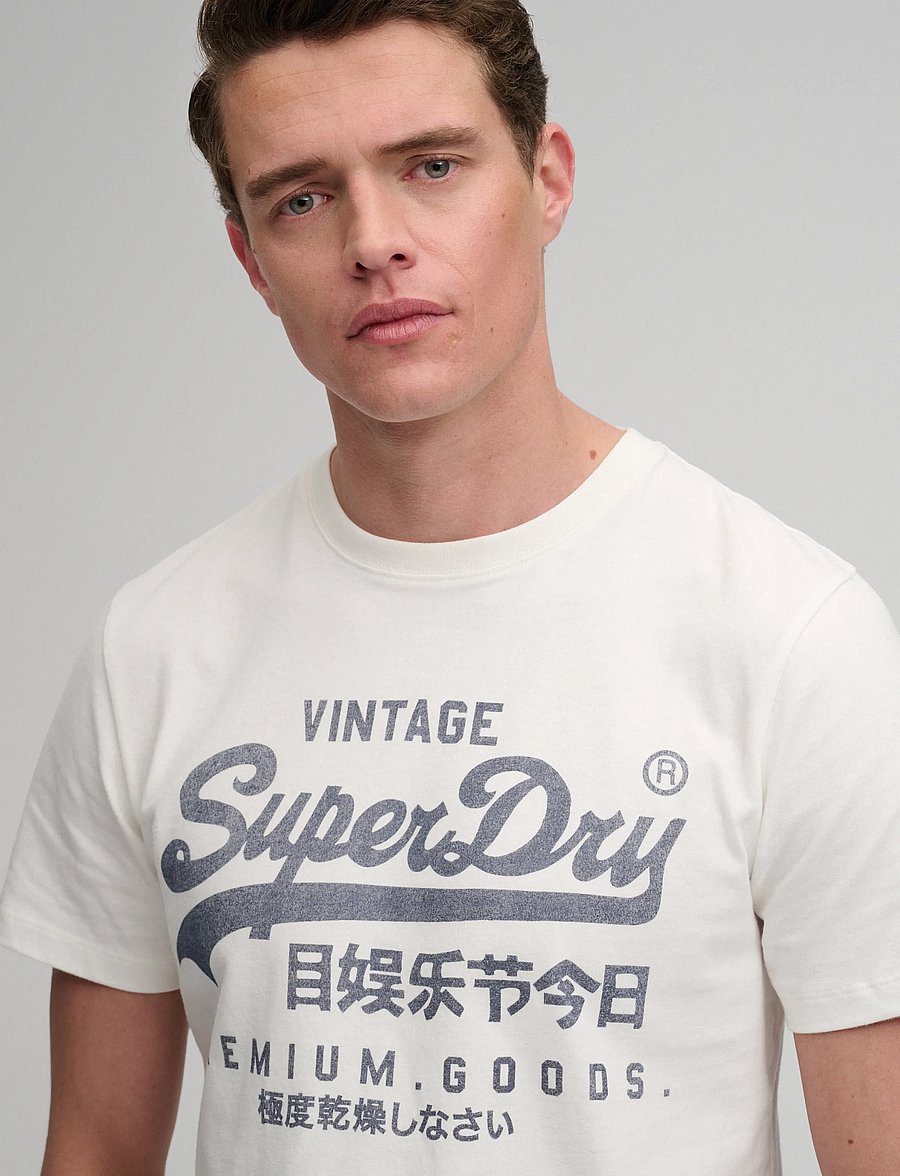 Superdry - VL CLASSIC TEE - kortærmede t-shirts - cream - 3